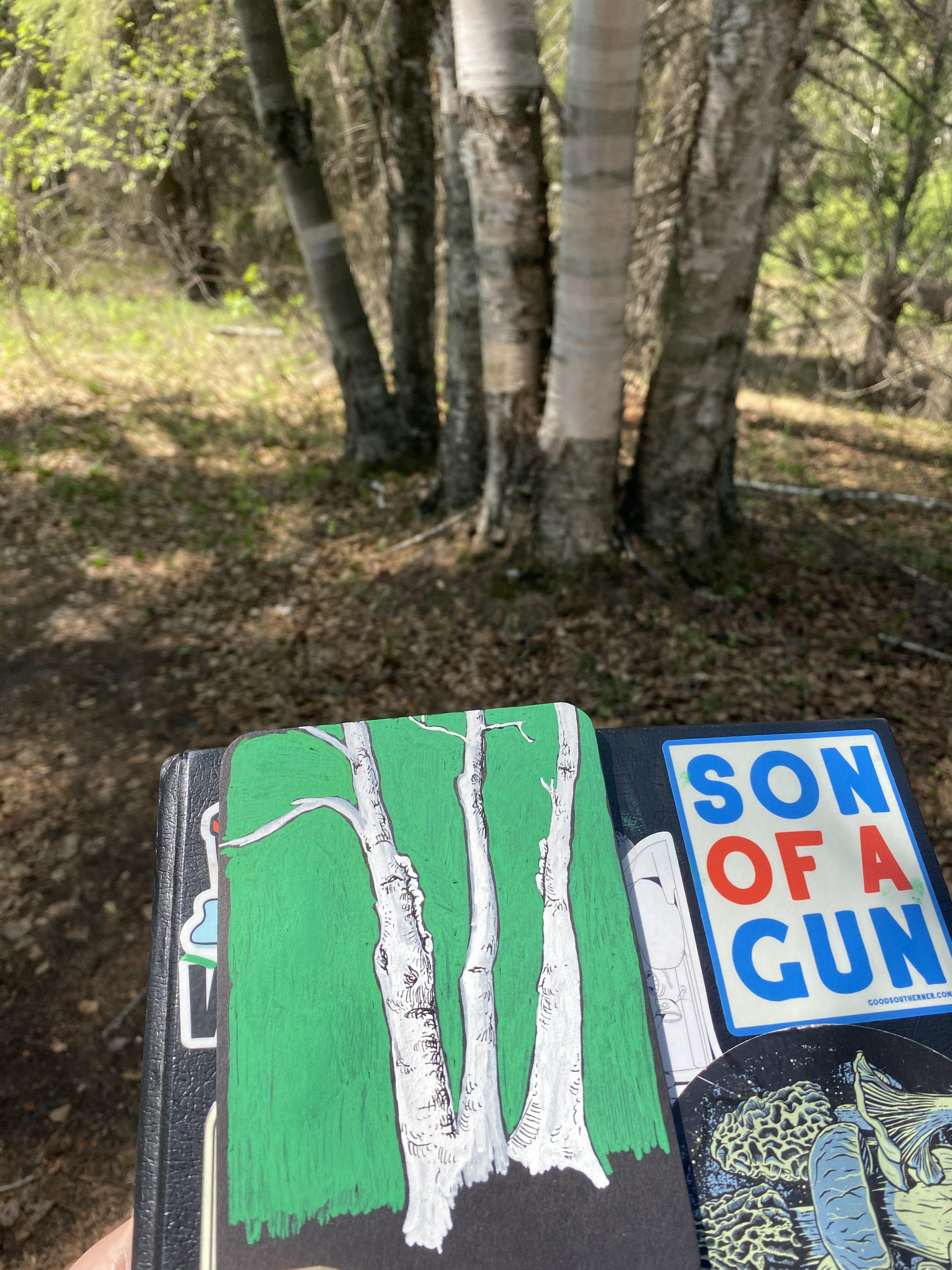 Acrylic and Ink, 2023. Edmonton.