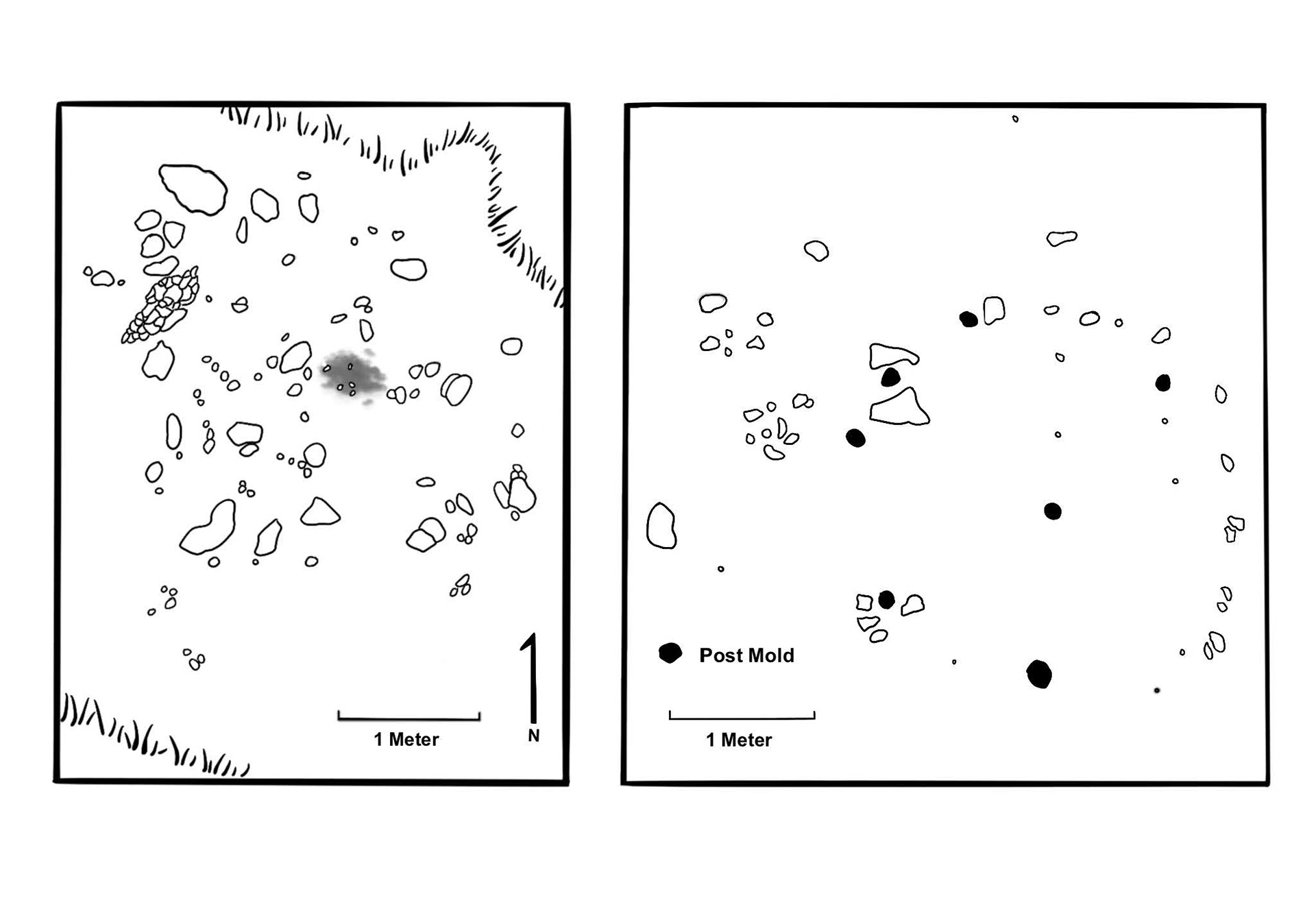 Figure of Beothuk House Footprints, 2023. Published in the article "Scaling up and hunkering down: The evolution of Beothuk houses and households"