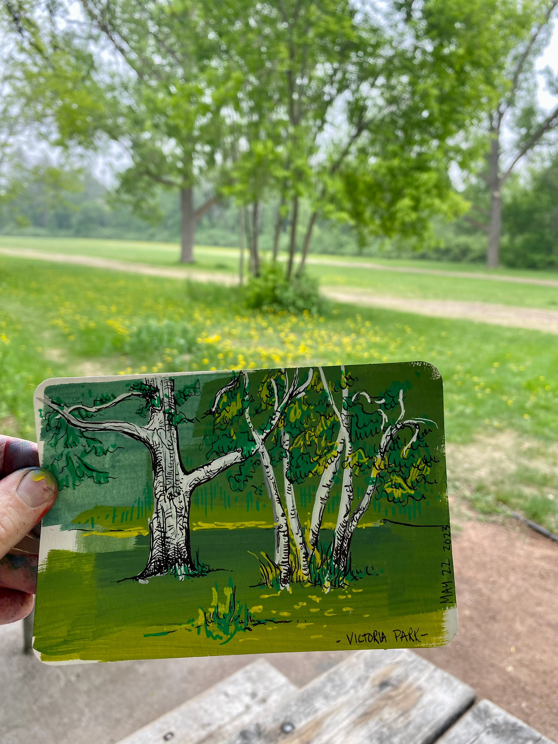 Gouache and Ink, 2023. Edmonton.