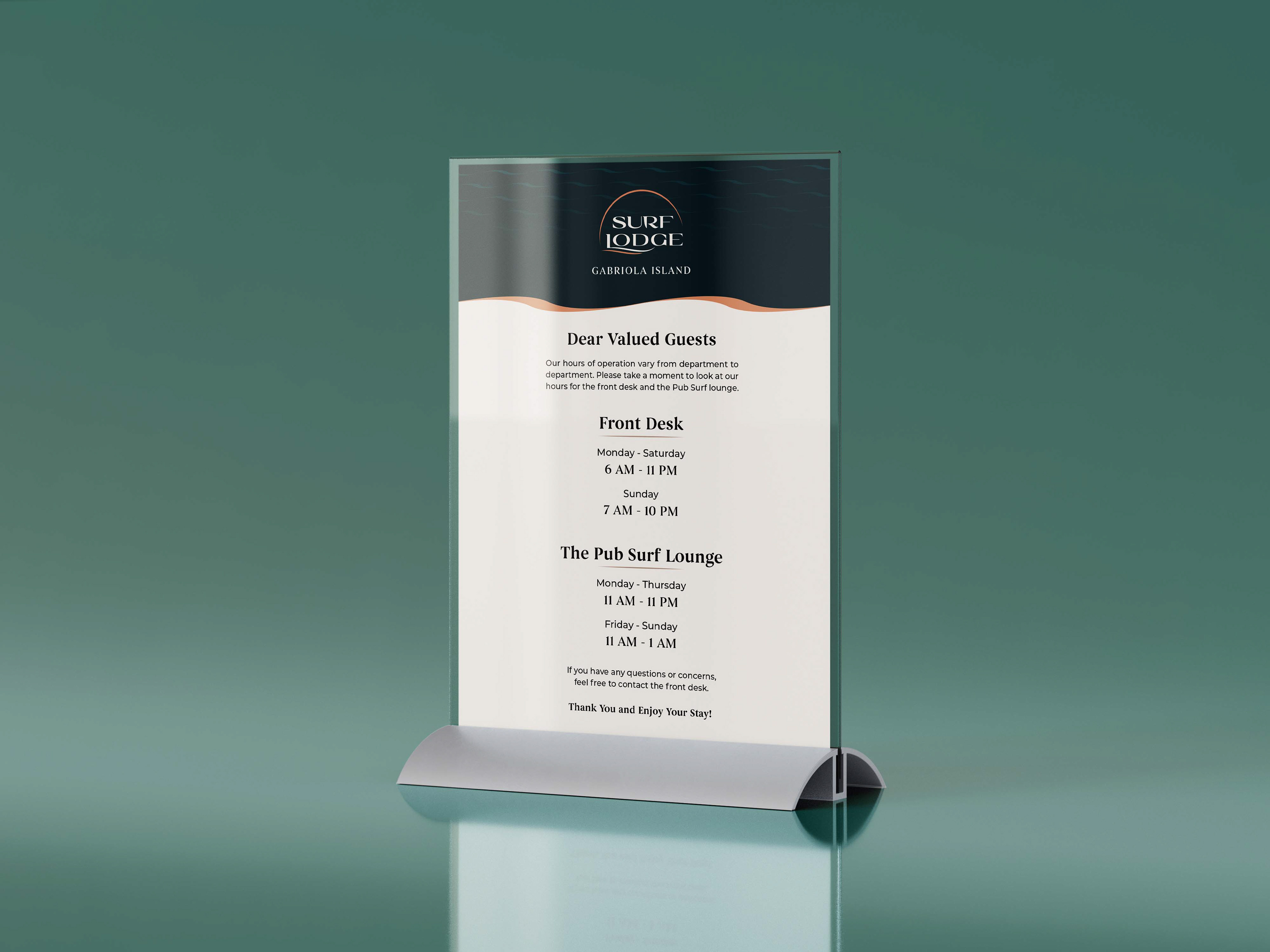 Resort Information Sign