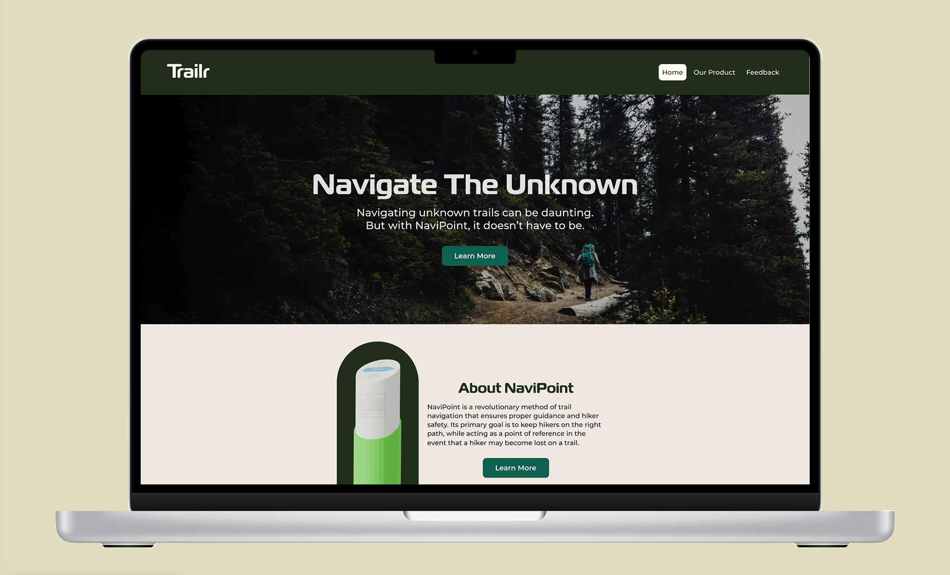 Homepage High Fidelity Wireframe