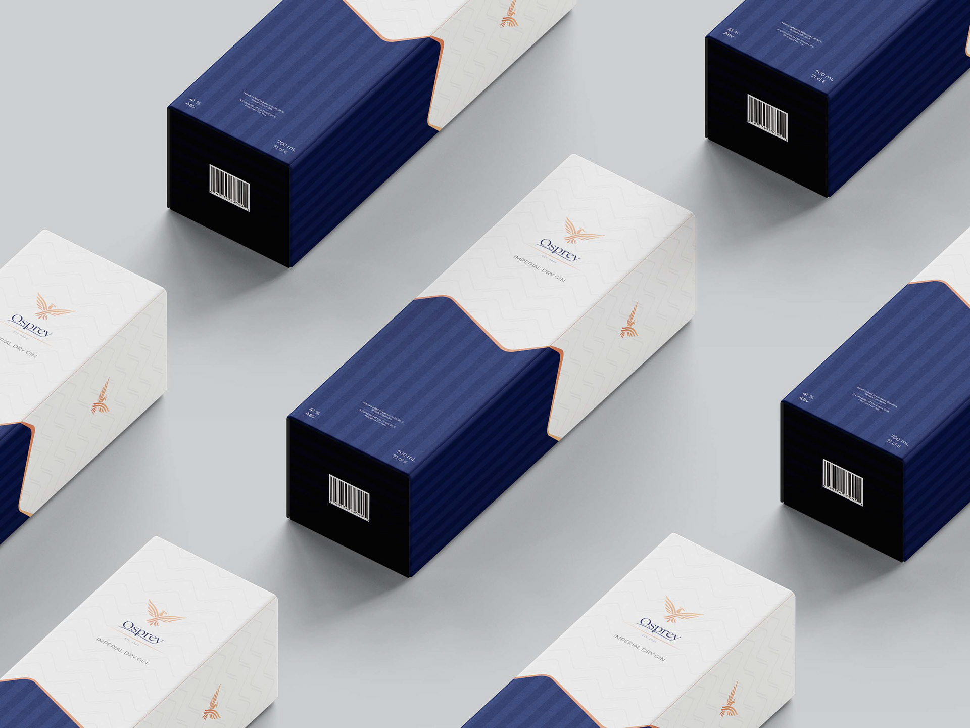 Osprey Gin Boxes Laid Out