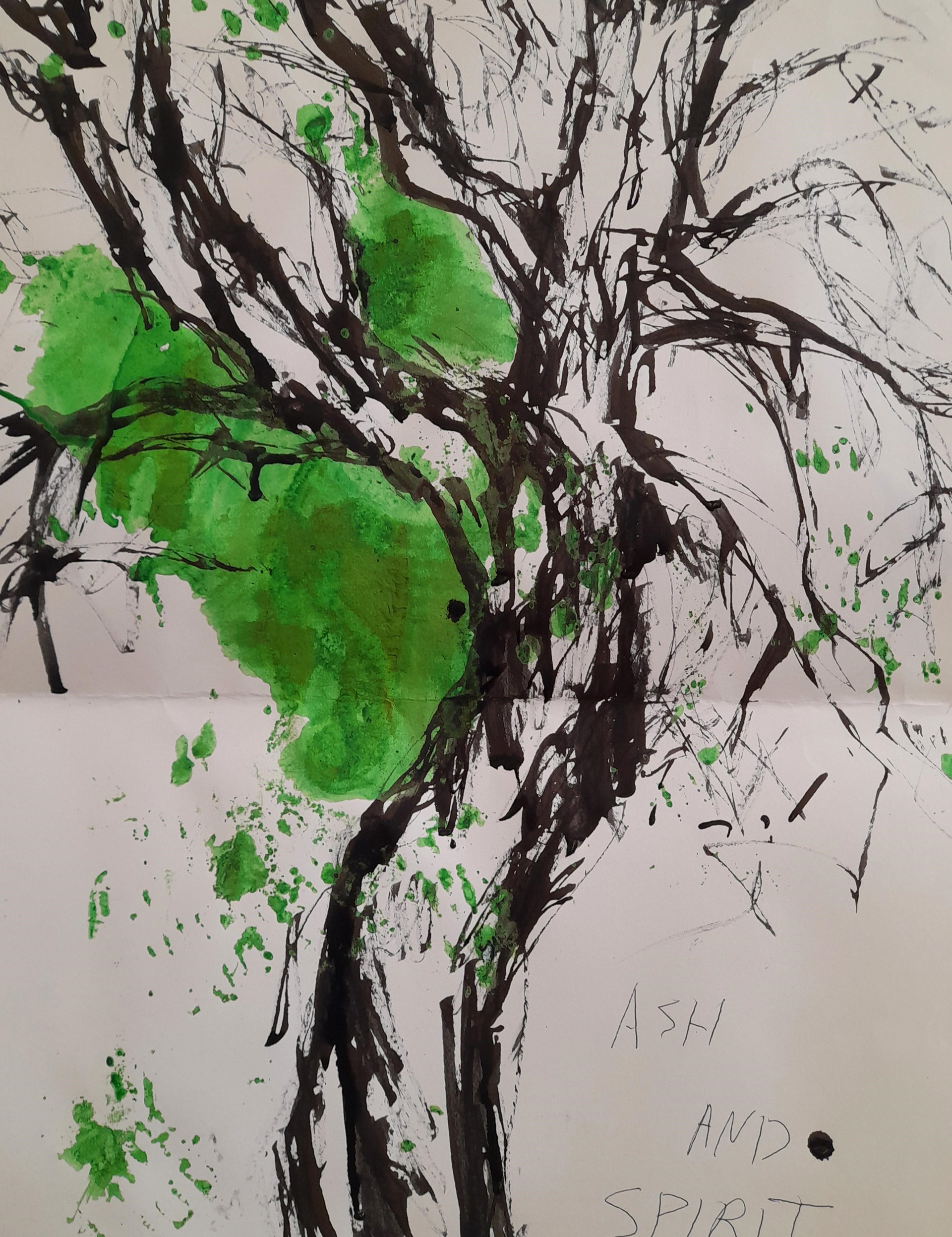 Acrylic and Ink on A2 paper.2023.