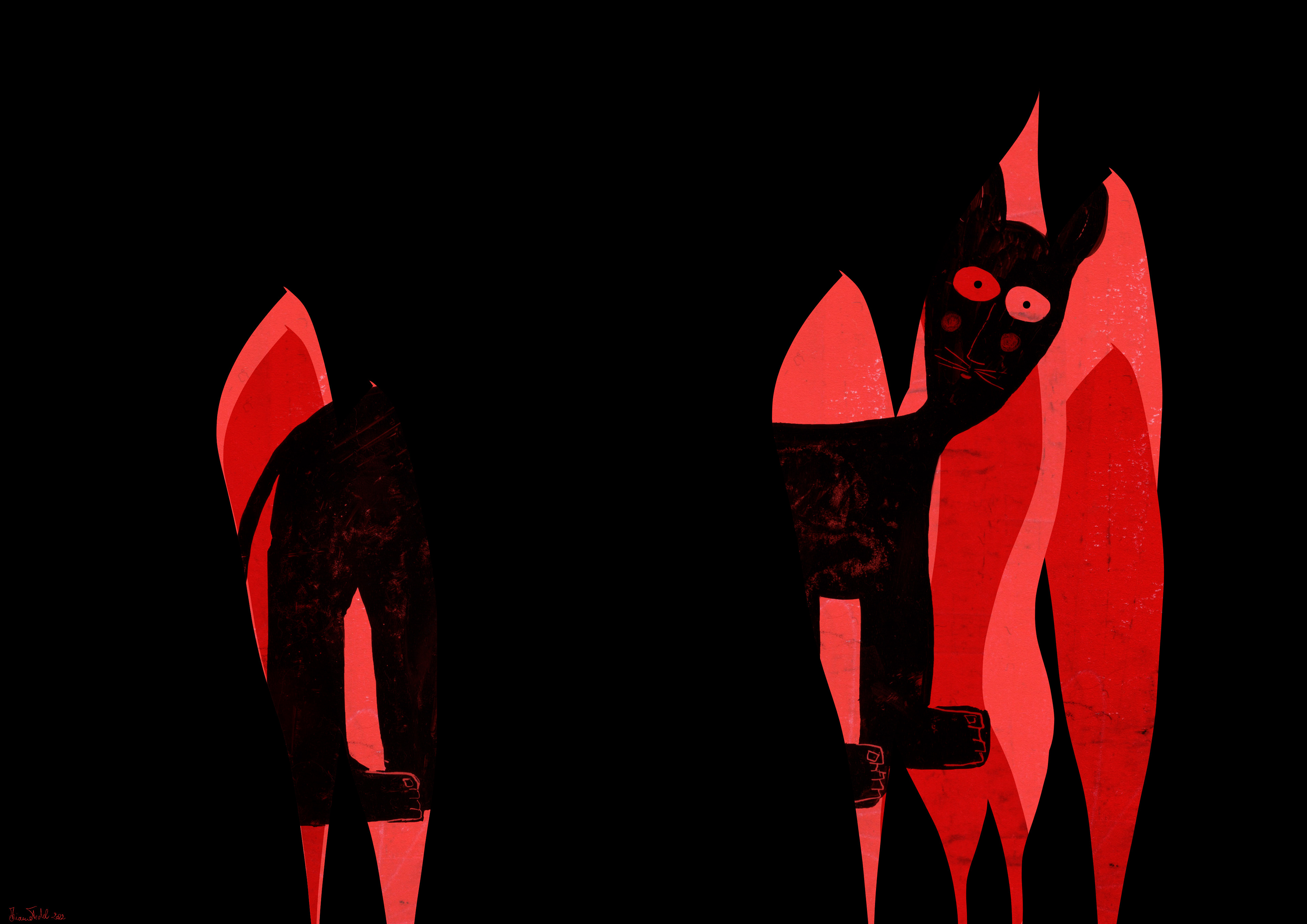 "Se non sapessi che a volte sono io, avrei paura. E tu?"  dimensioni 40 x 28 stampa fine art montata su pannello nero