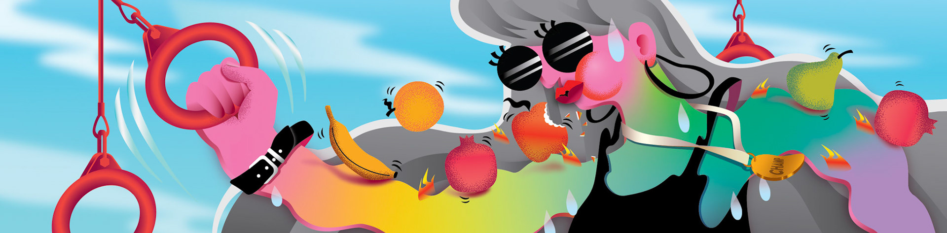 “EveryBody”, digital art for Santa Ana fitness mural courts, 2021