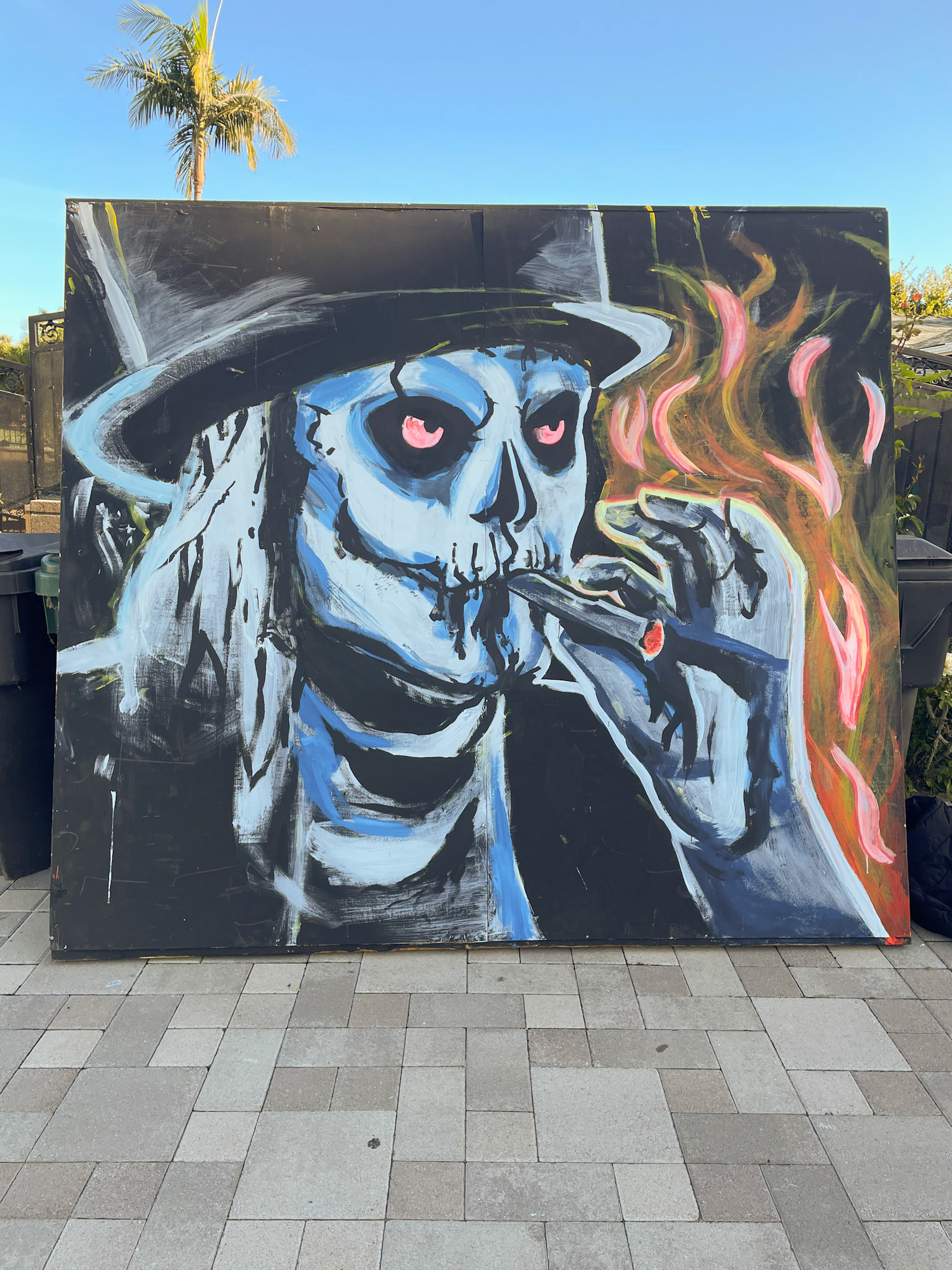 2/2 Voodoo theme commission mural, acrylic on wood, 8’ x 8’, 2021