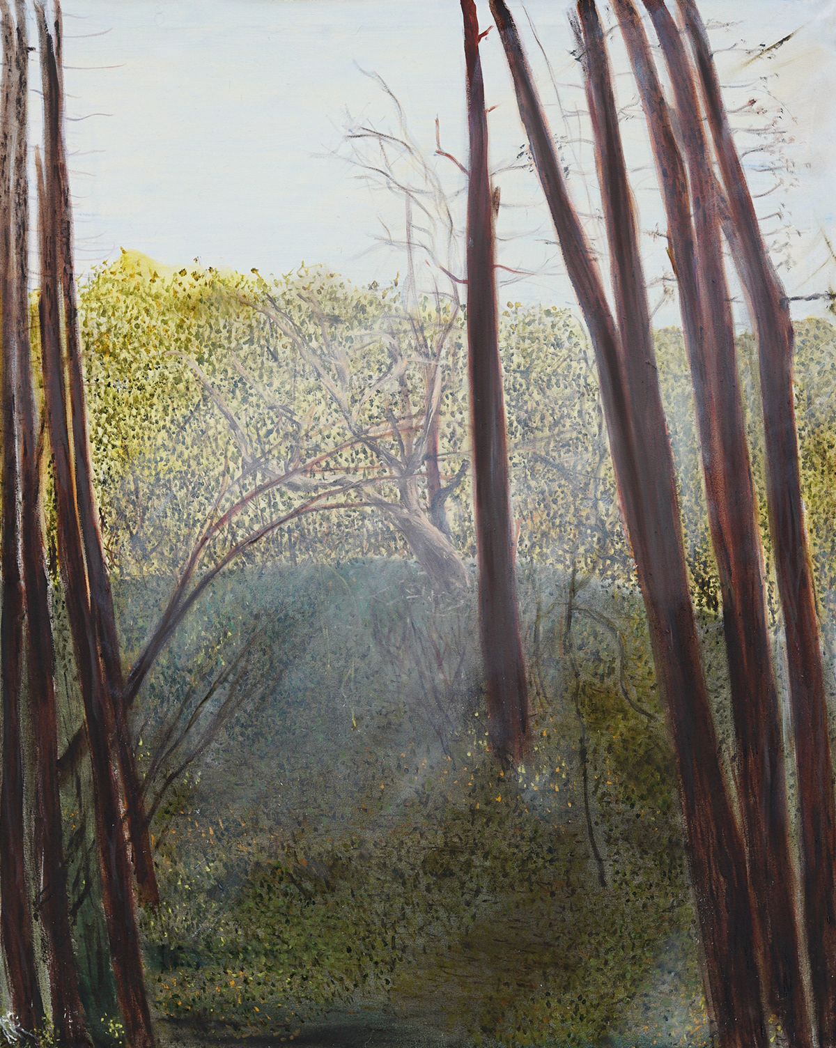 Oil on canvas painting Hiking the Ridge by Marjorie Russell