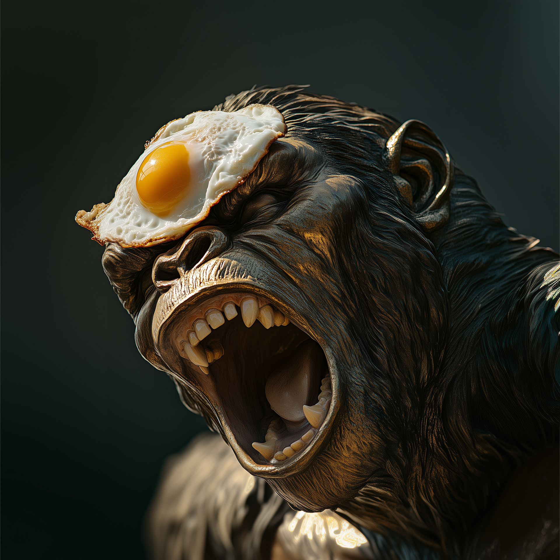 Gold Statue Sunny SIde Ape