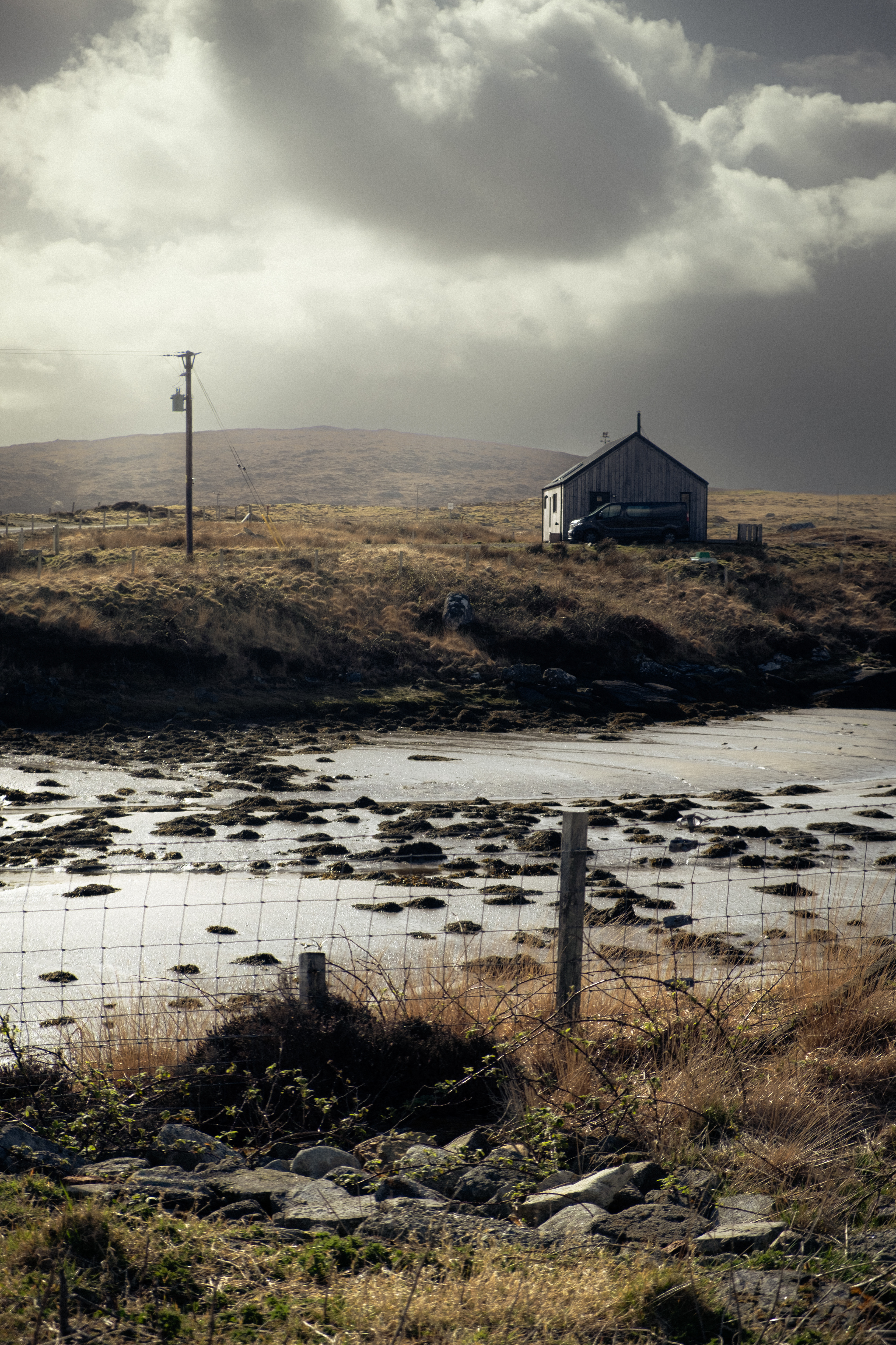 La brughiera appena fuori Lochmaddy, North Uist