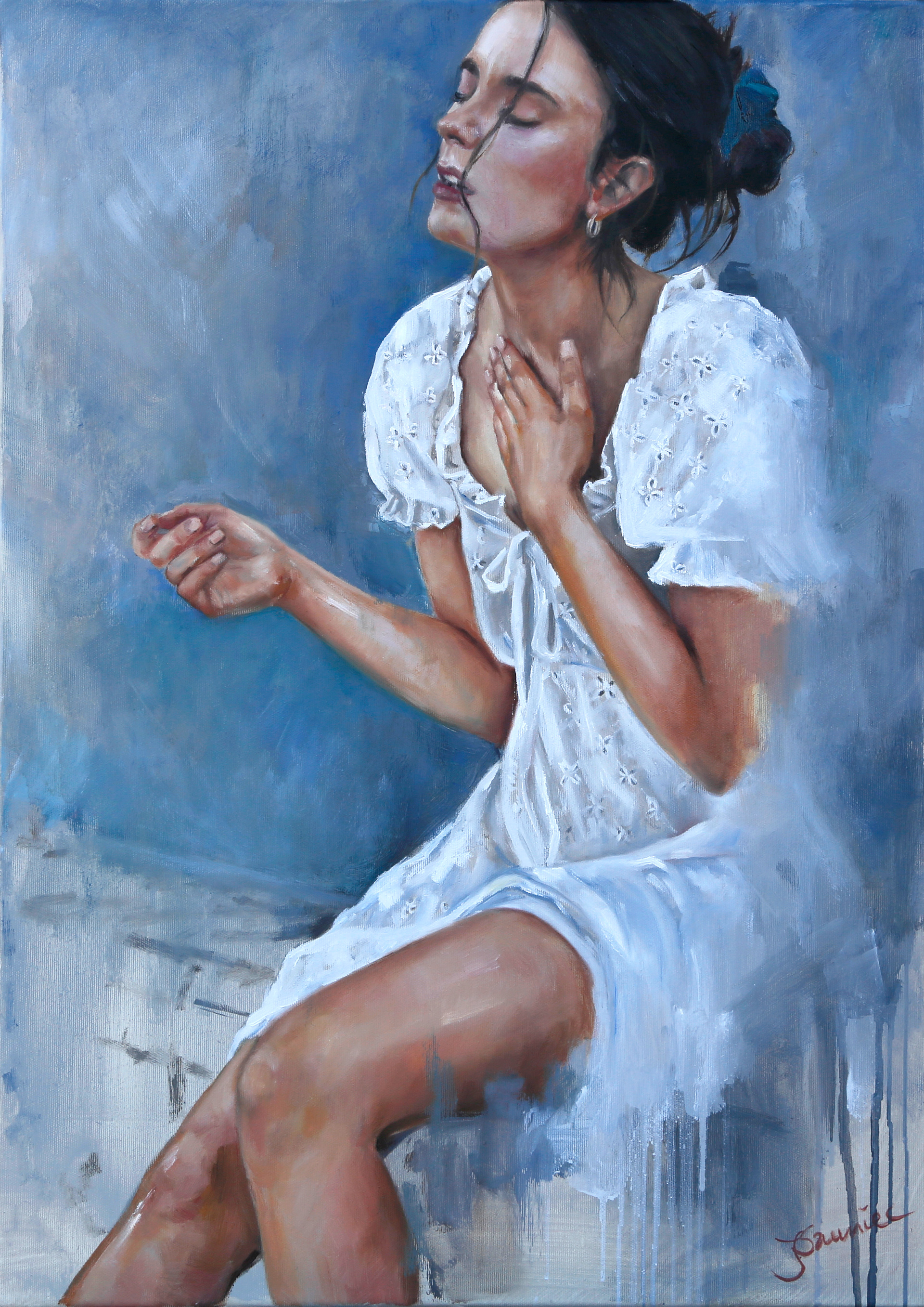 Hot afternoon - No. 32 out of "36 insights". 70x50. Oil on canvas.