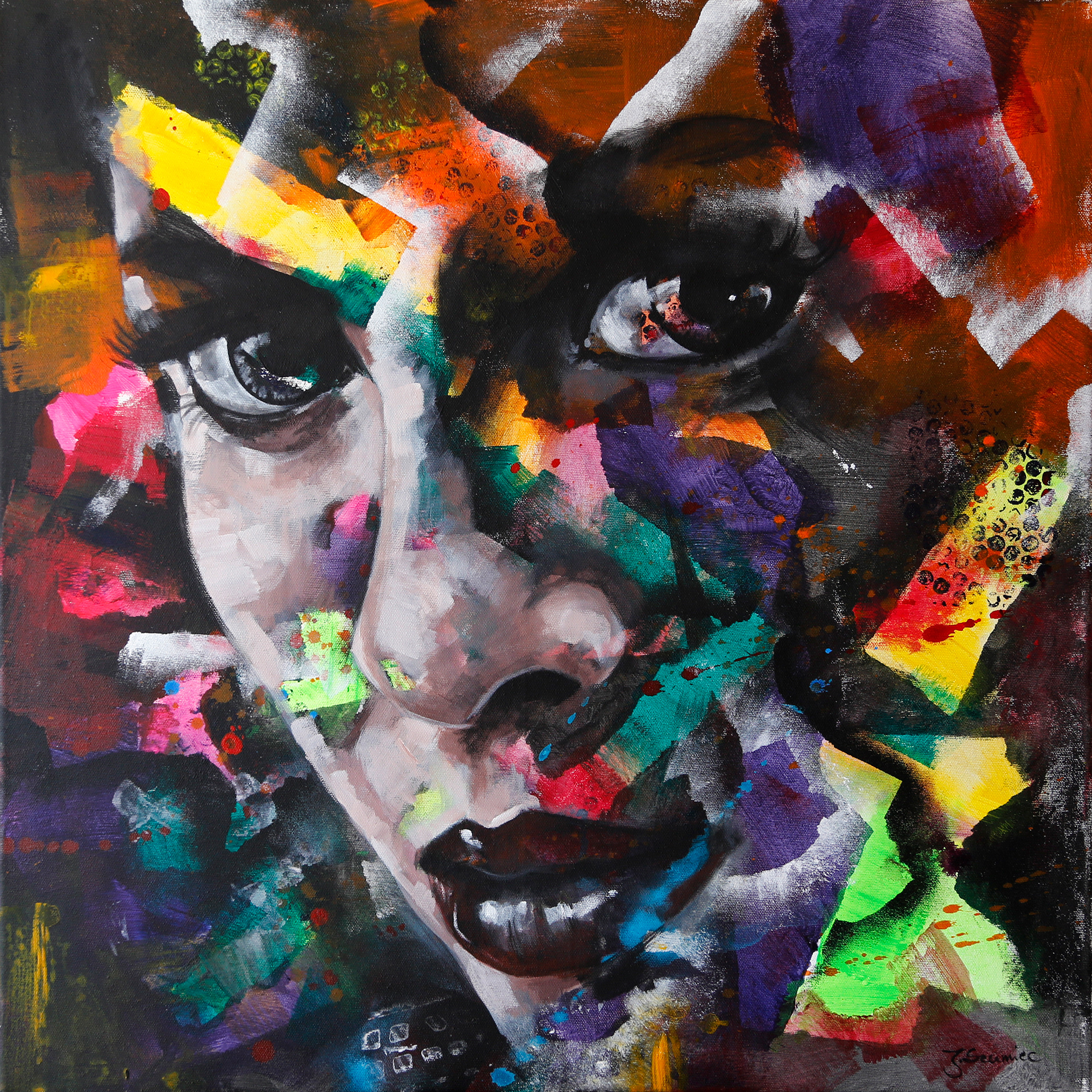 Crystals. 70x70. Acrylic on canvas.