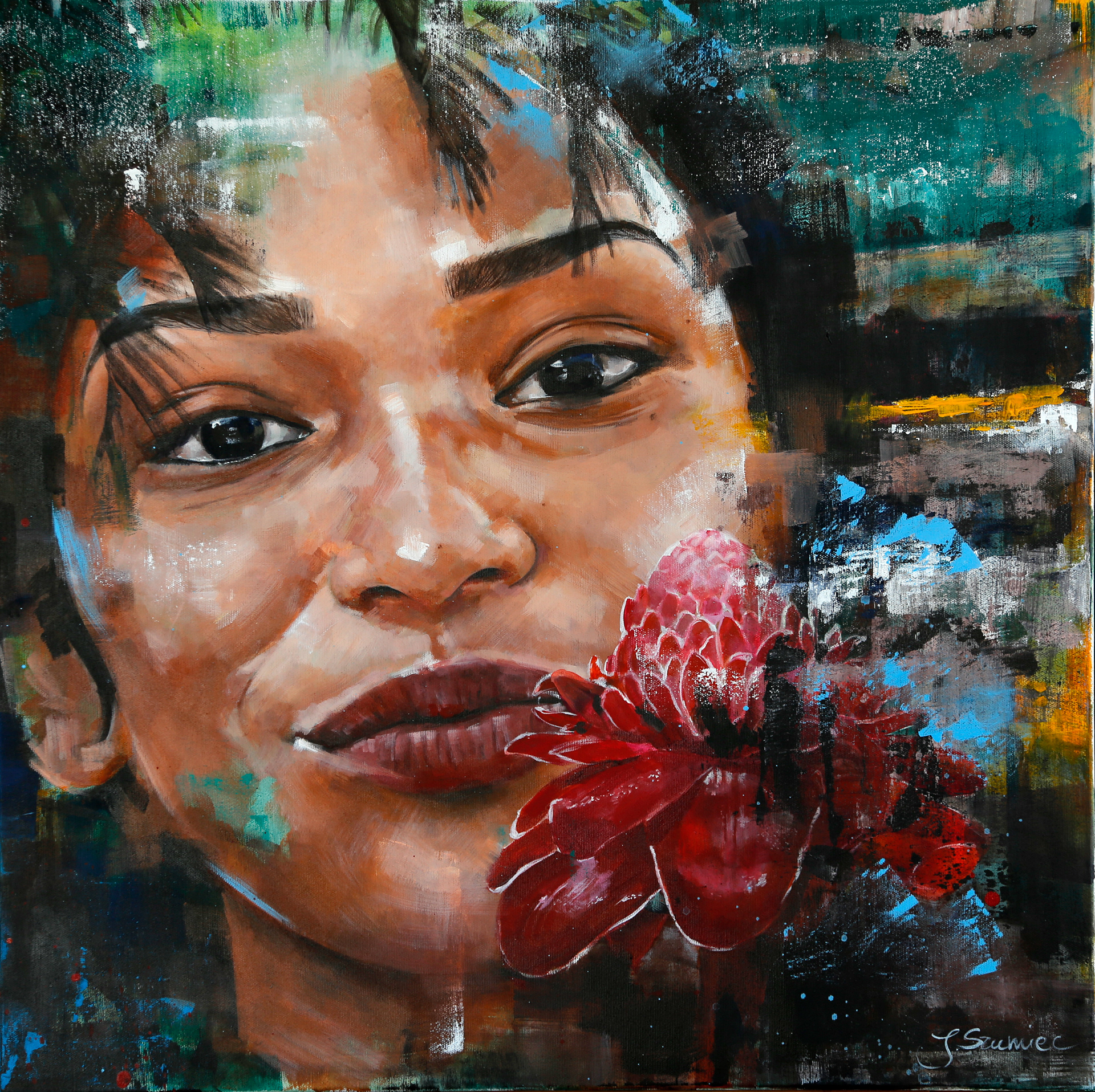 Back to nature - No. 6 out of "36 insights". 70x70. Acrylic on canvas.