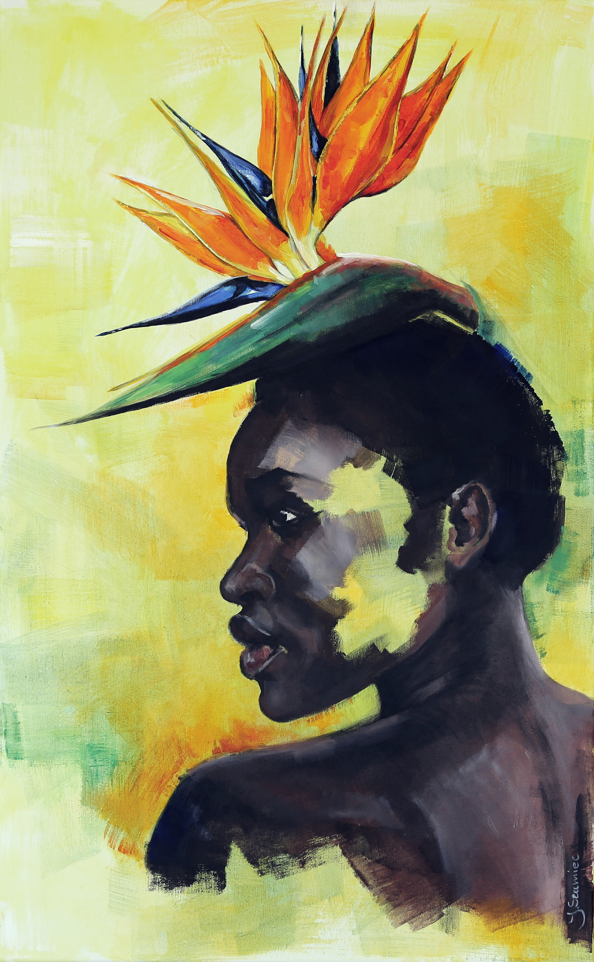 Paradise bird. 80x50. Acrylic on canvas.