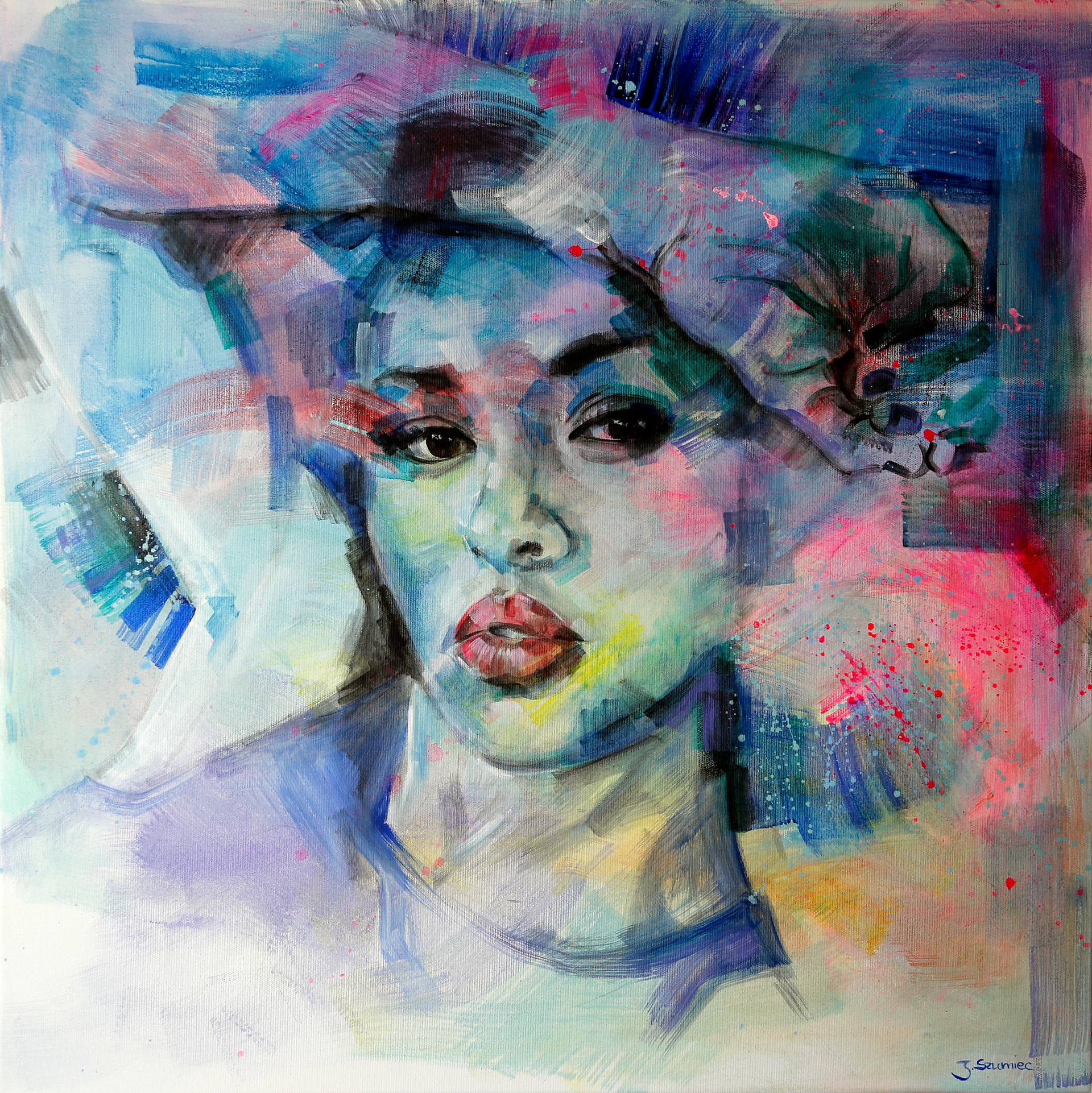 Colorful thoughts. 70x70. Acrylic on canvas.