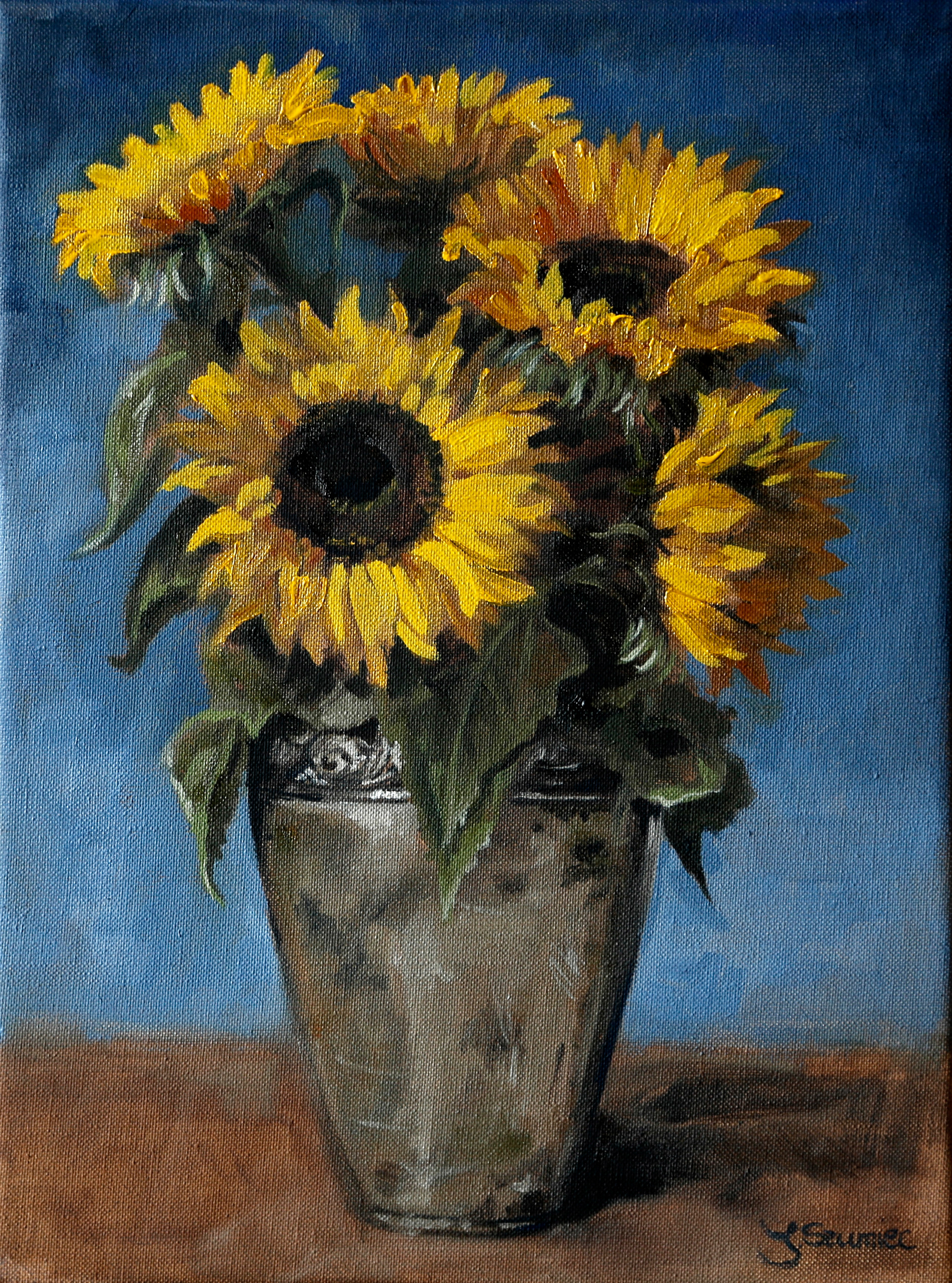 Sunflowers. 30x40. Oil on canvas.
