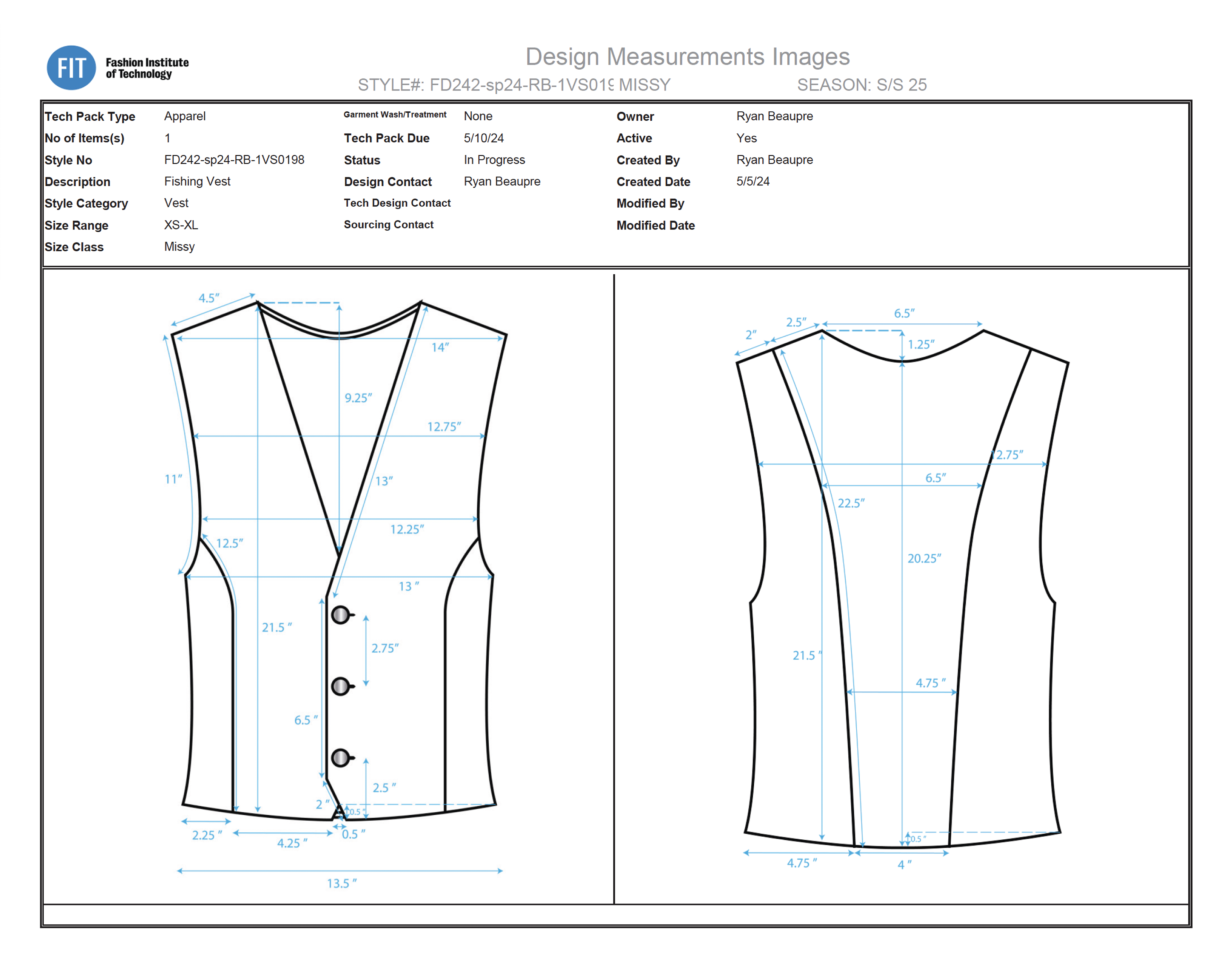 Design Measurements