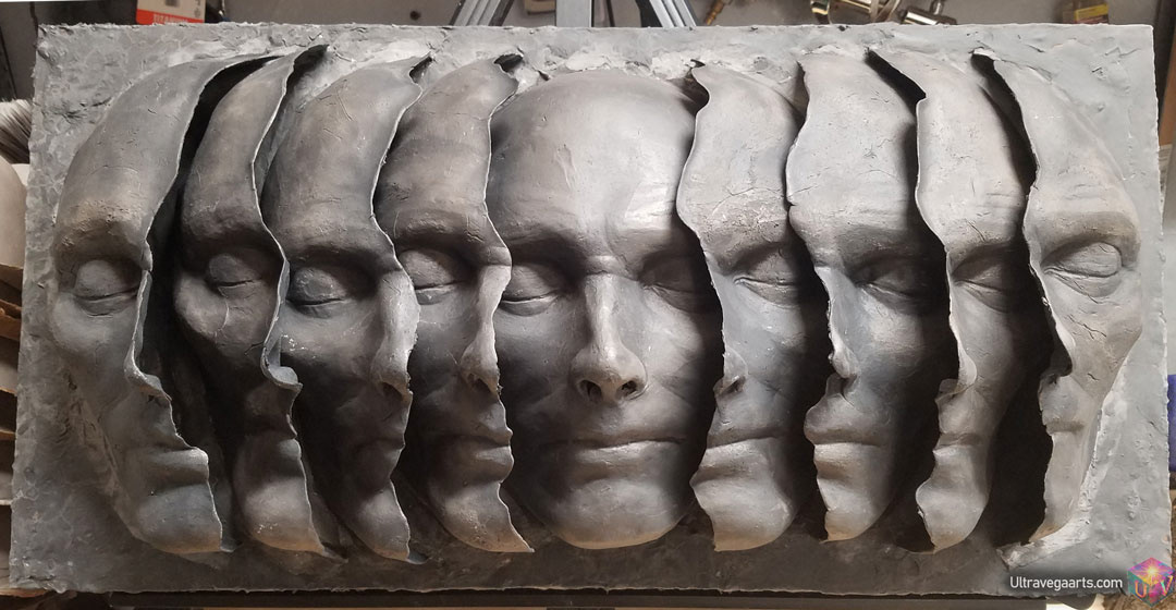 Handcrafted mask sculpture by ULTRAVEGA ARTS