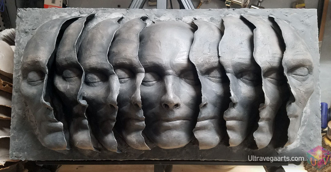 Handcrafted mask sculpture by ULTRAVEGA ARTS