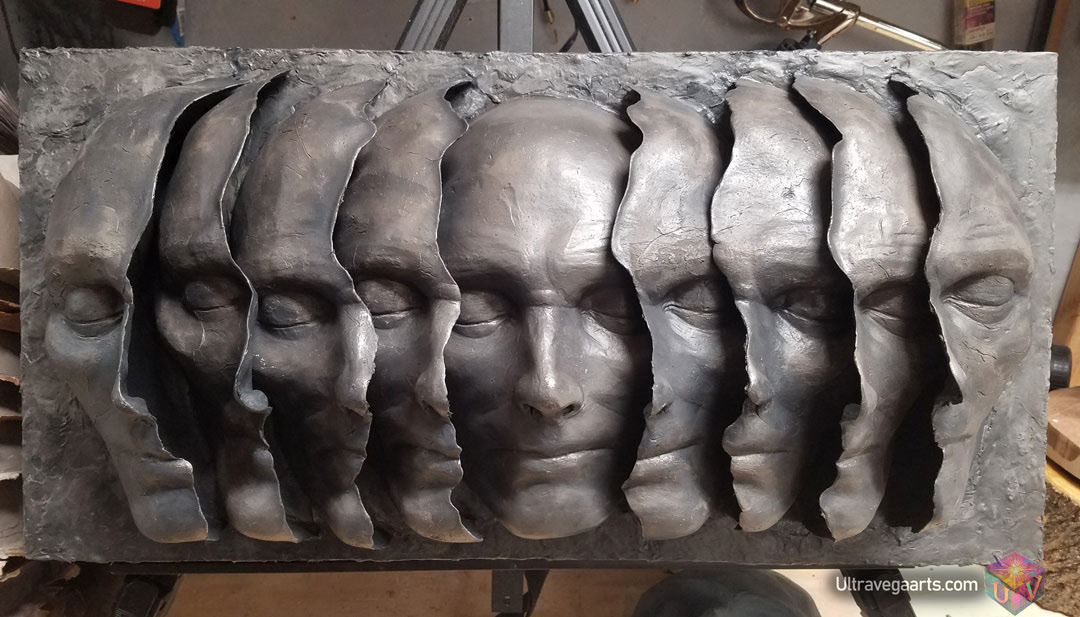 Handcrafted mask sculpture by ULTRAVEGA ARTS