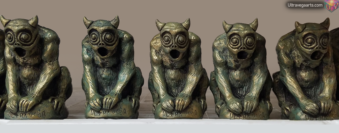 Handcrafted Cement Gargoyle Statue - 4 Inches by ULTRAVEGA