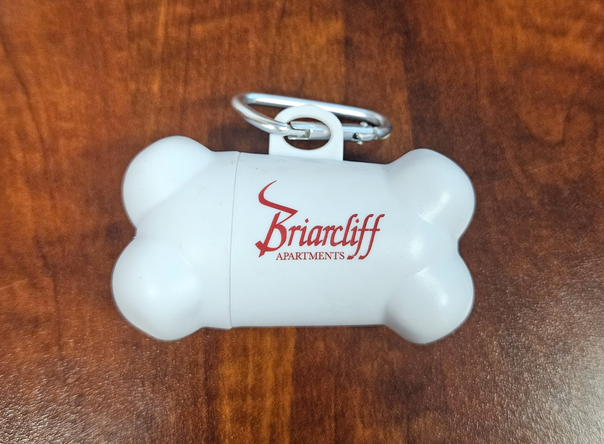 Move-in gift for resident with pets - a branded bag dispenser