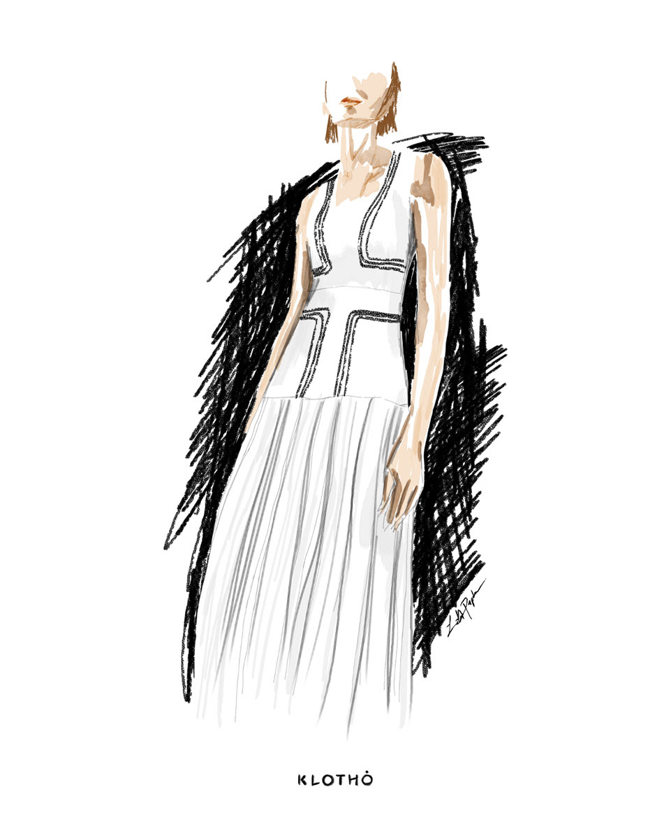 Erato Dress illustrated for Klotho