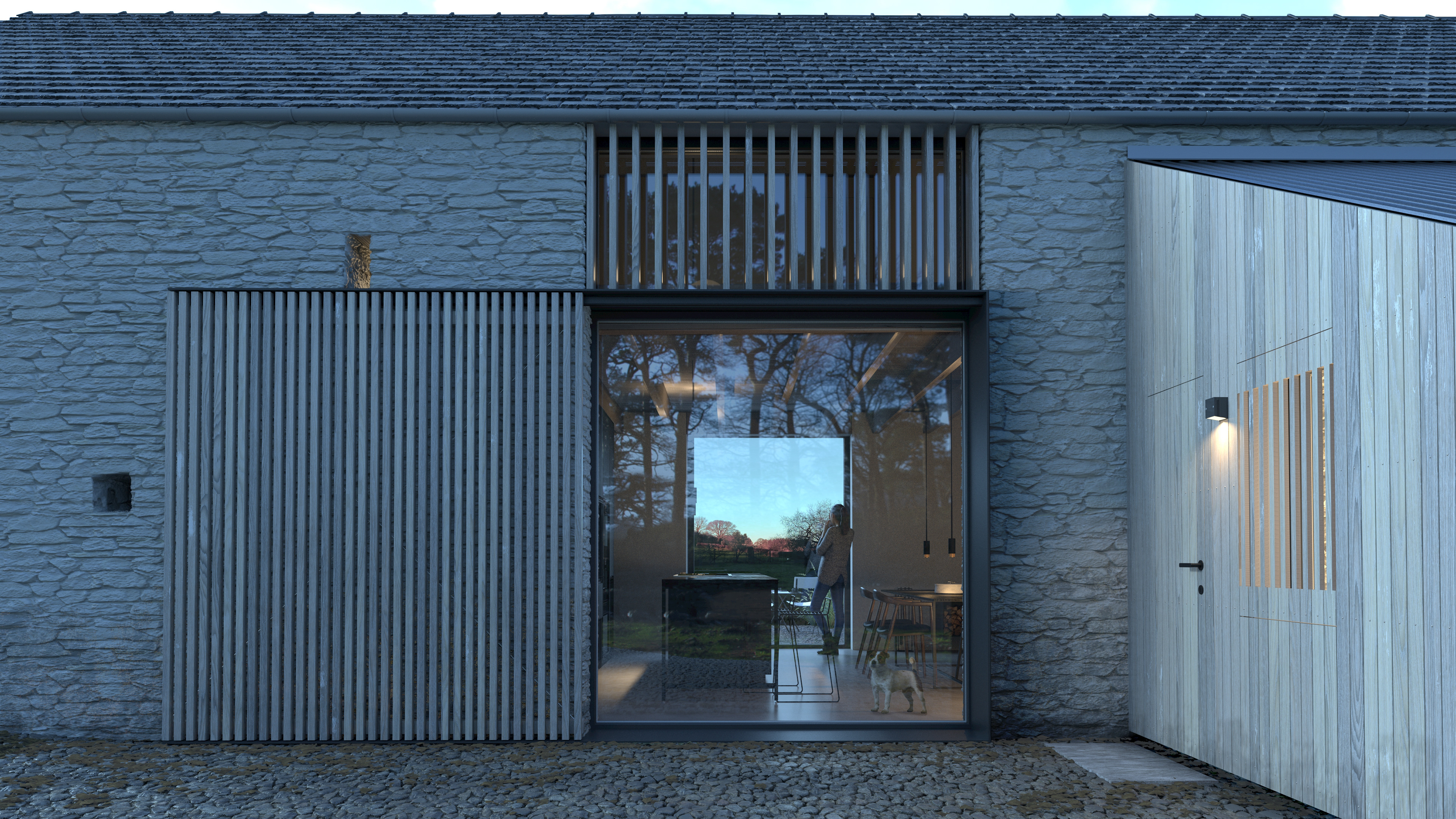 Photorealistic CGI for a luxury barn conversion, Brecon