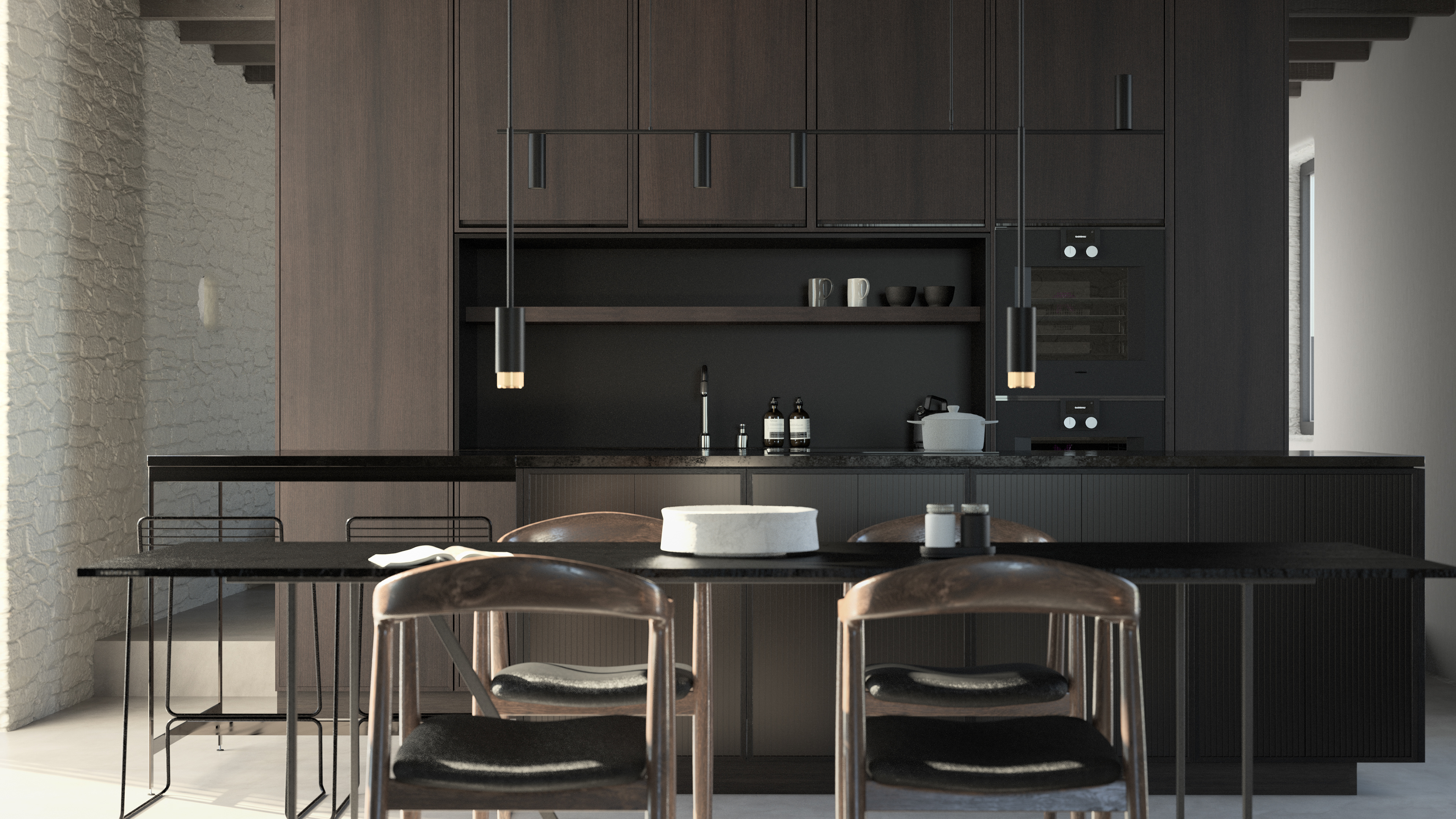 Internal, photorealistic CGI for a luxury barn conversion, Brecon