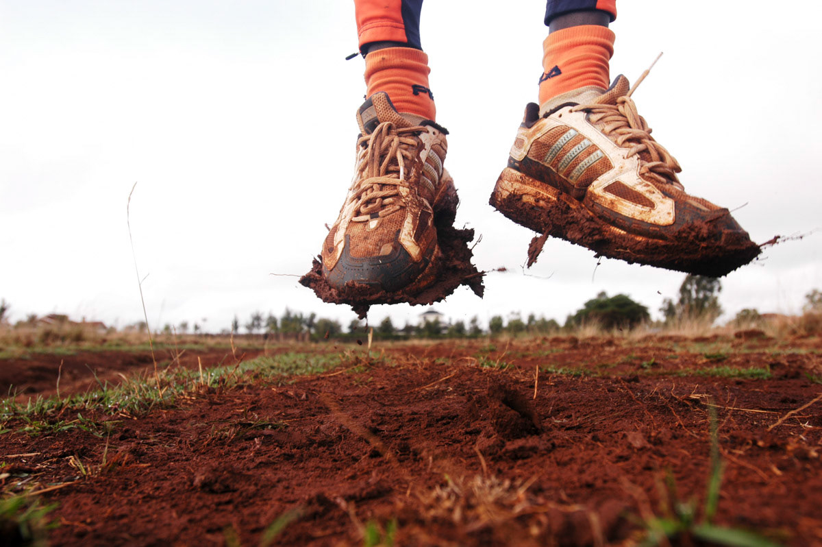 Muddy hills wind for miles and miles around the Kenyan town of Eldoret, the home and training ground of some of the world’s fastest athletes.