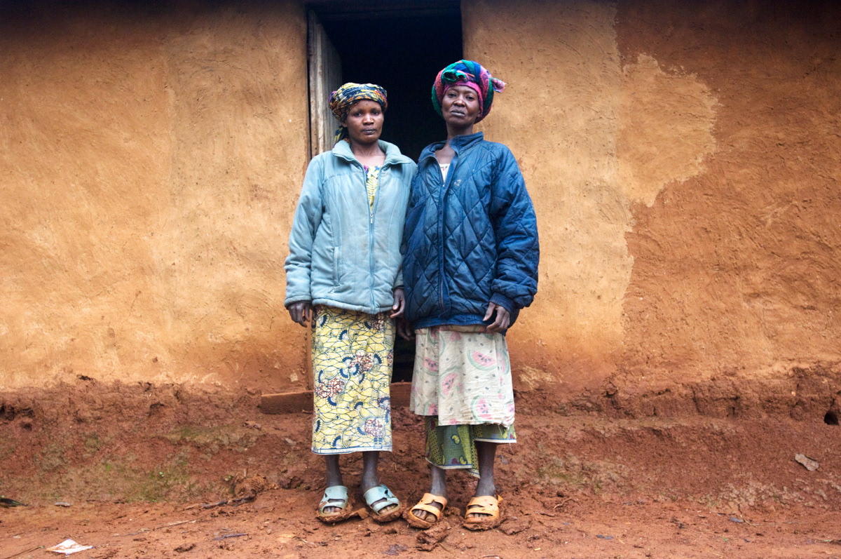 Dorica (left) has lived with her sister Emanuella, since she was pregnant. "Even now it is my sister who takes care of my children, they call me their elder sister, they don't know me as their mother."