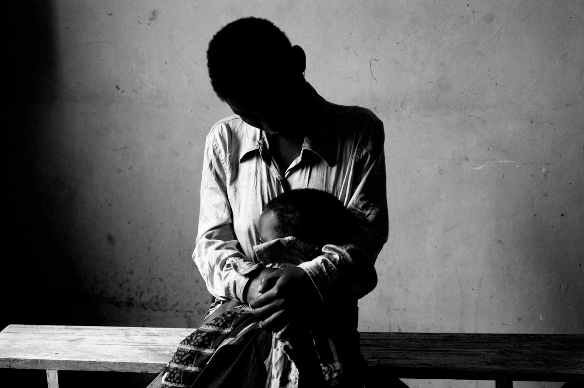 A victim of Rape in the Democratic Republic of Congo, with her daughter conceived during the attack.