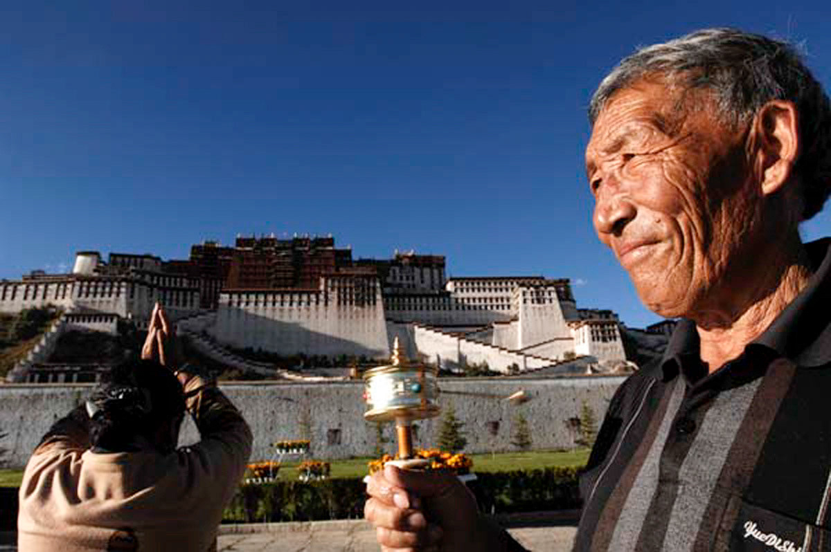 Outside The Potala Palace, Lhasa