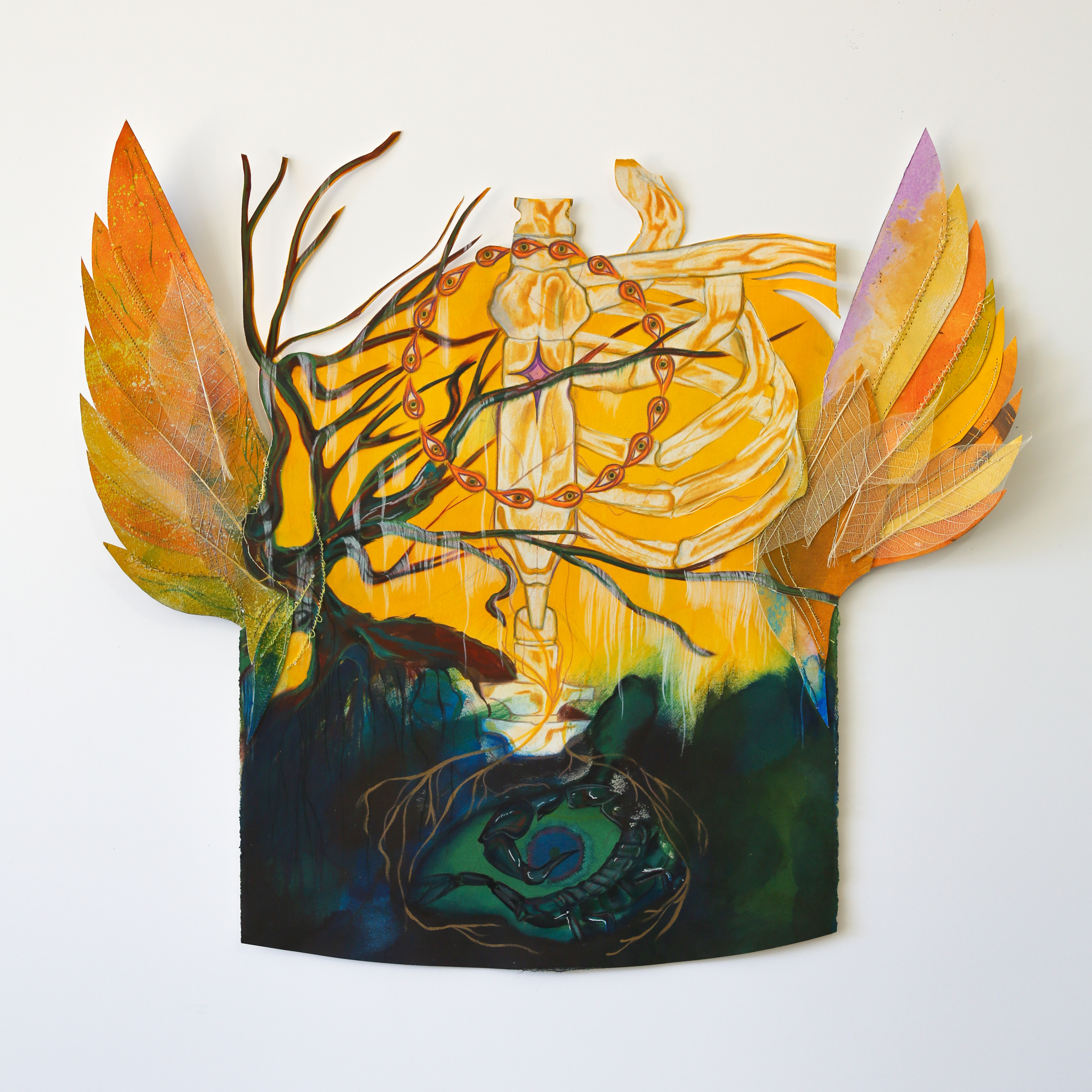 "Of a Soul" by Rain Spann. Rain Spann is an artist based in Virginia with a background in computer engineering. His interdisciplinary practice is a study of both organic and artificial systems, the effects of their integration in society, and how this interaction impacts society spiritually as well as physically.