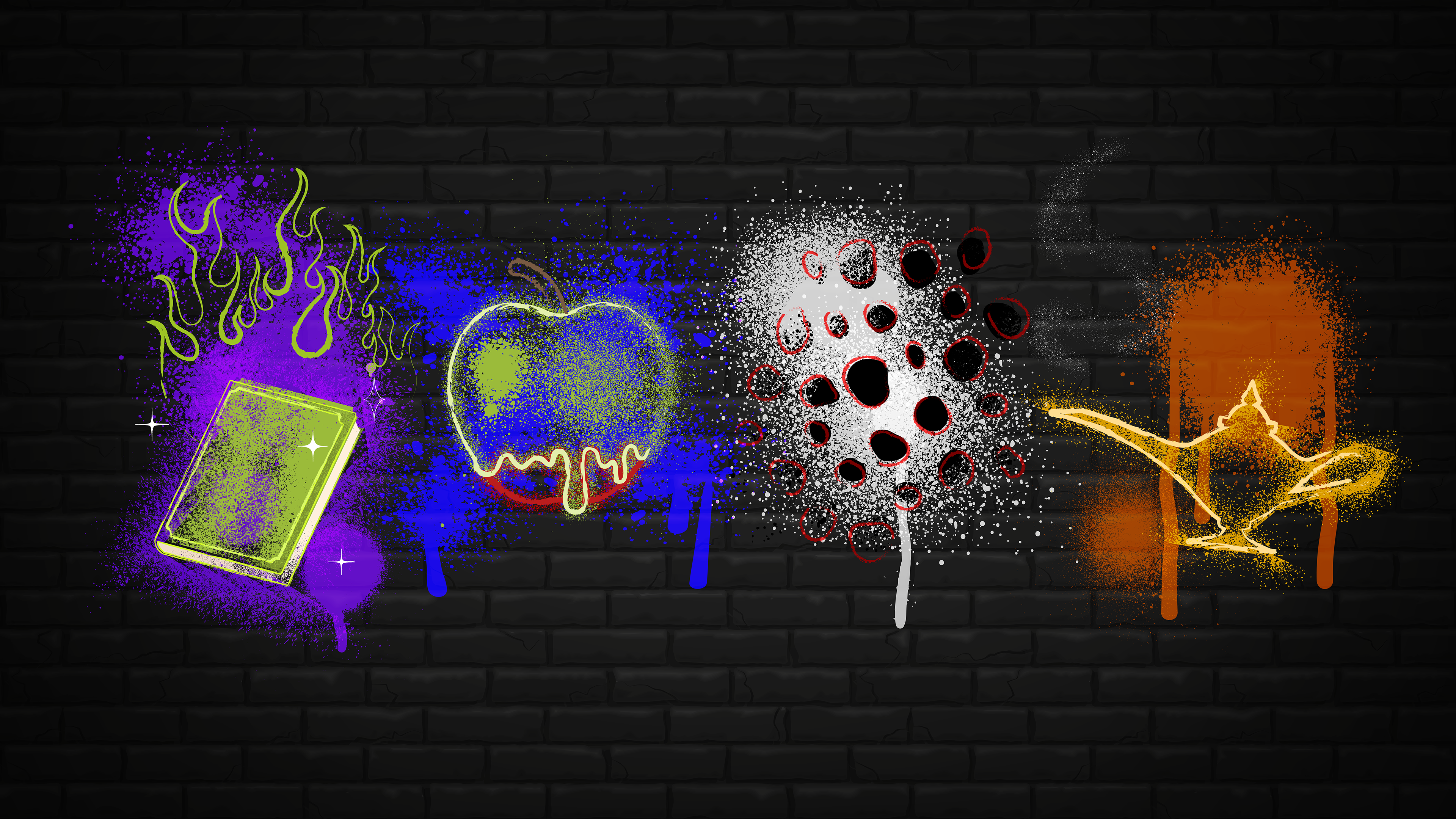 Isle of the Lost Graffiti wall