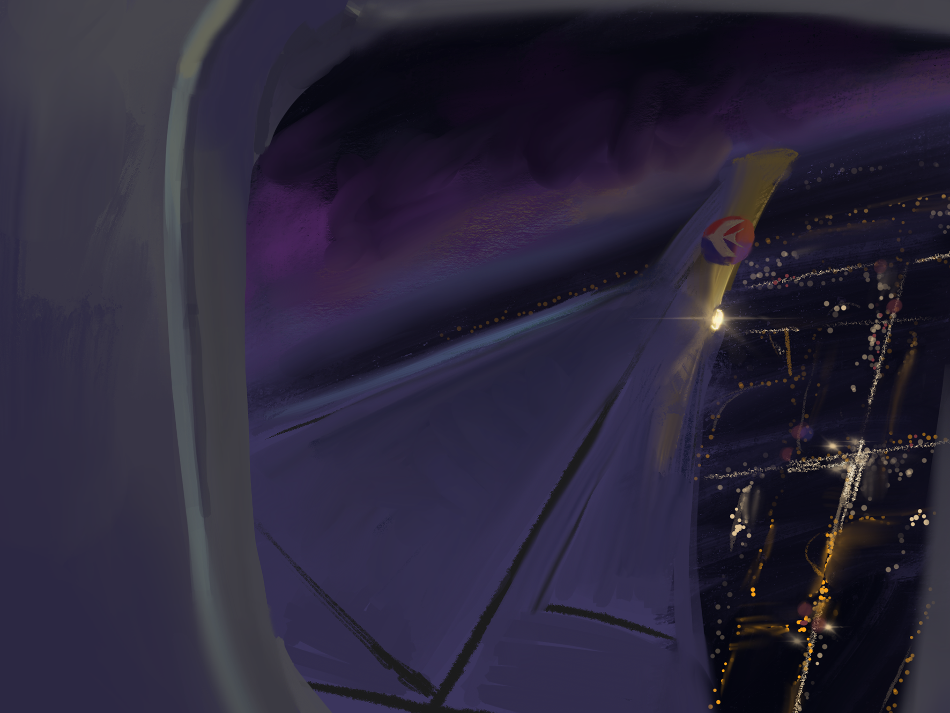 Night View on the Plane II
