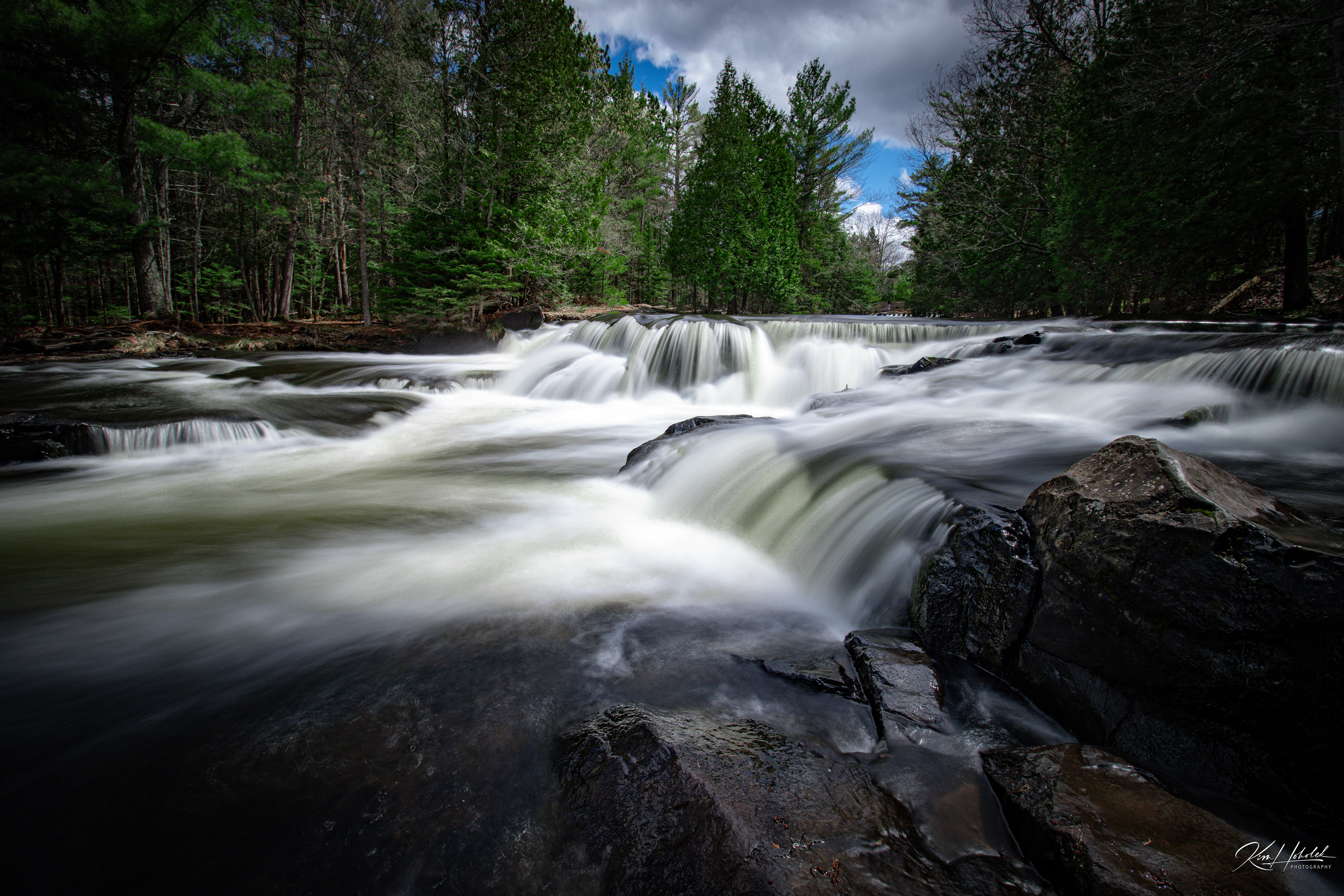 Upper Falls of Bond Falls in Upper Michigan 