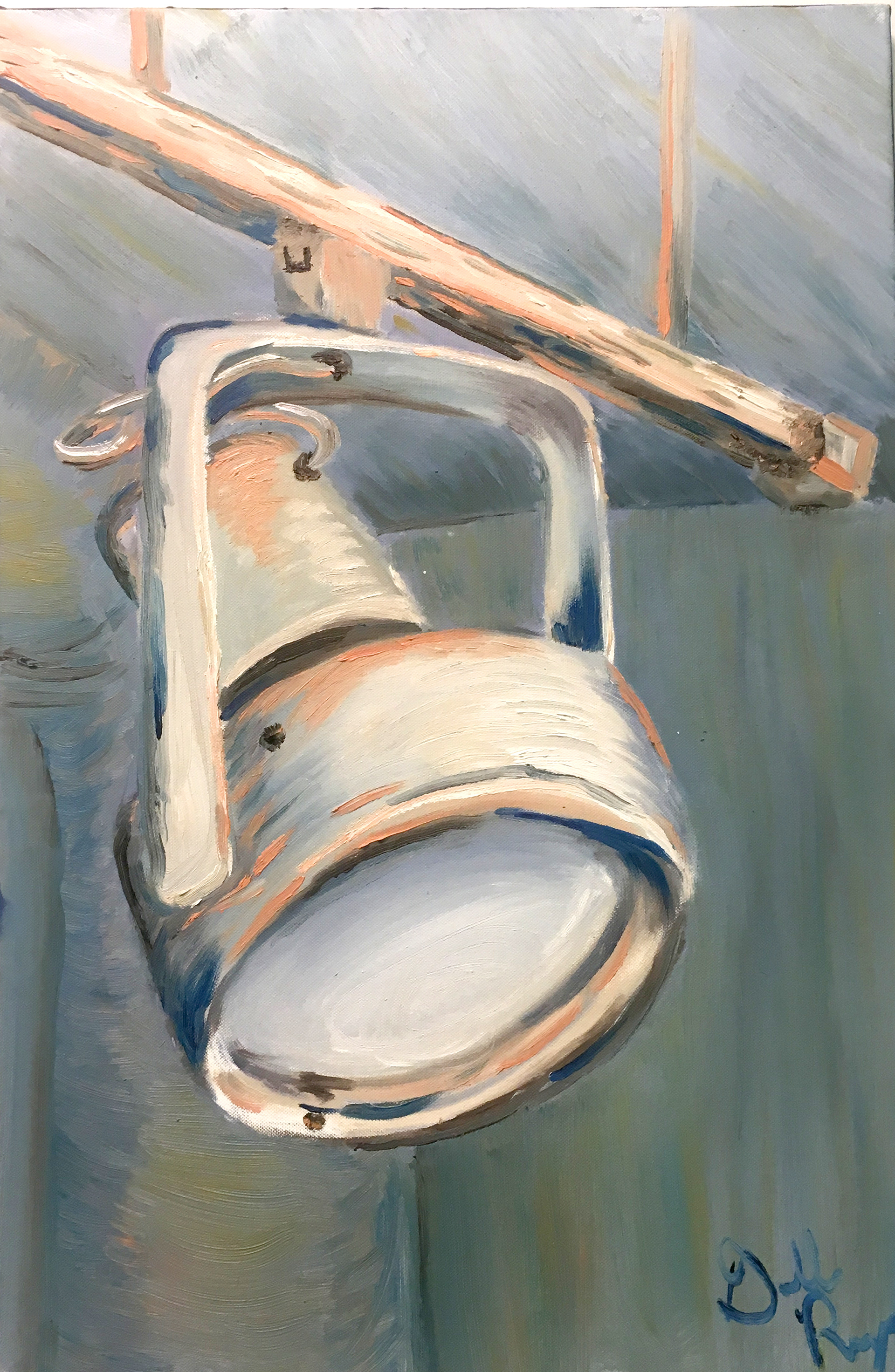 Oil painting of a light