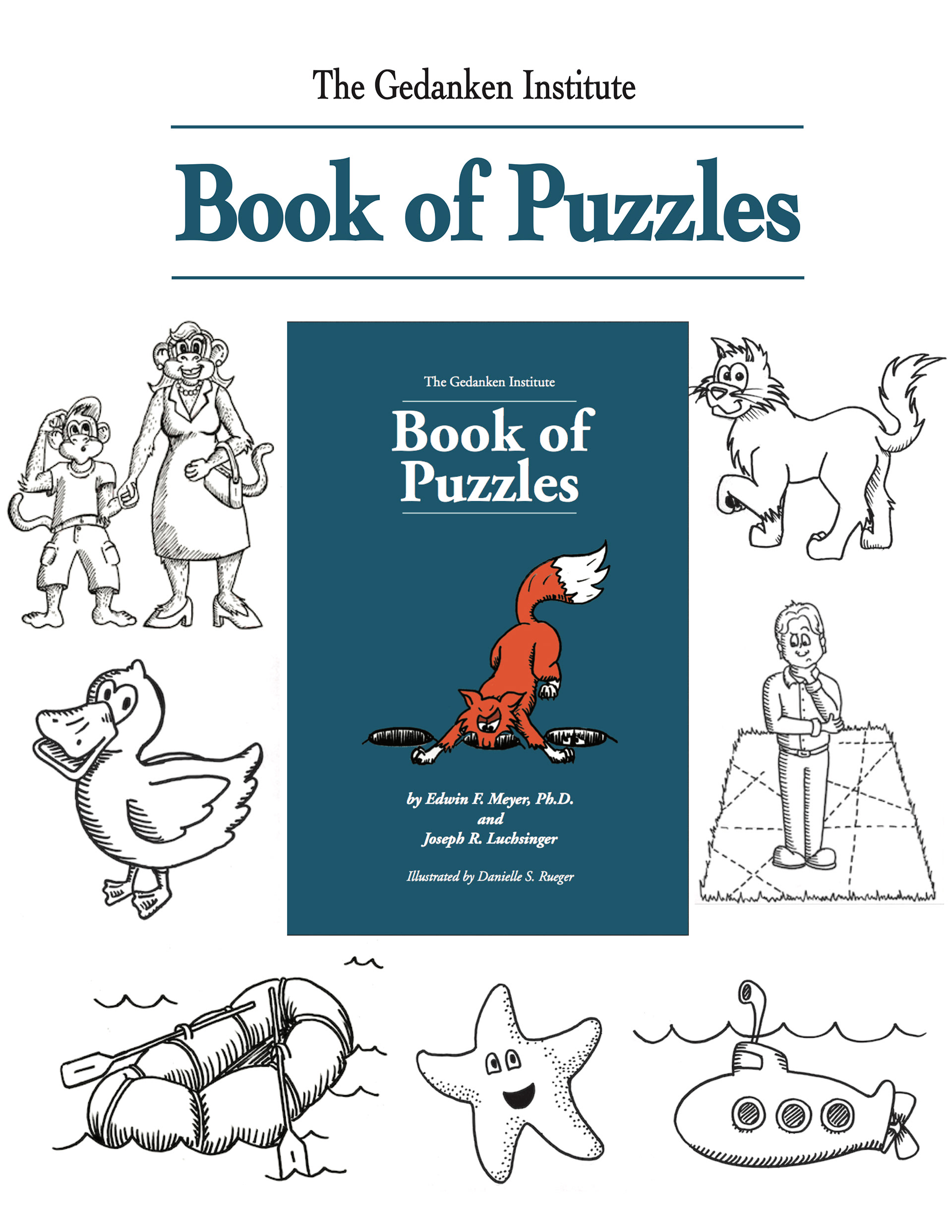 Illustrations from the Gedanken Institute Book of Puzzles