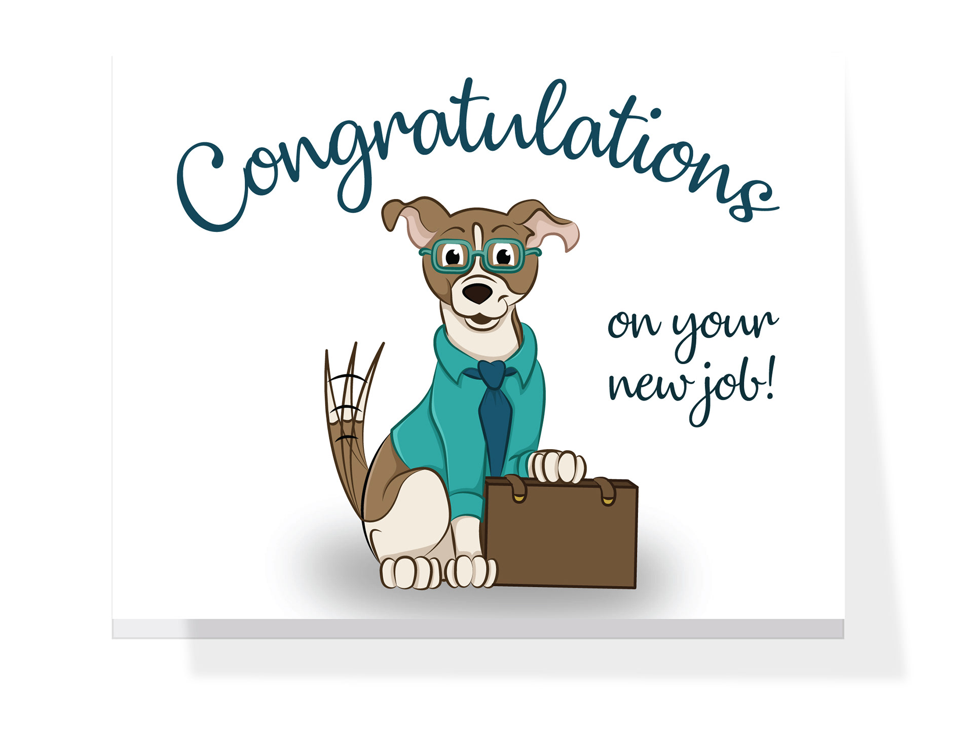 Card, Congratulations on your new job, Professional Dog