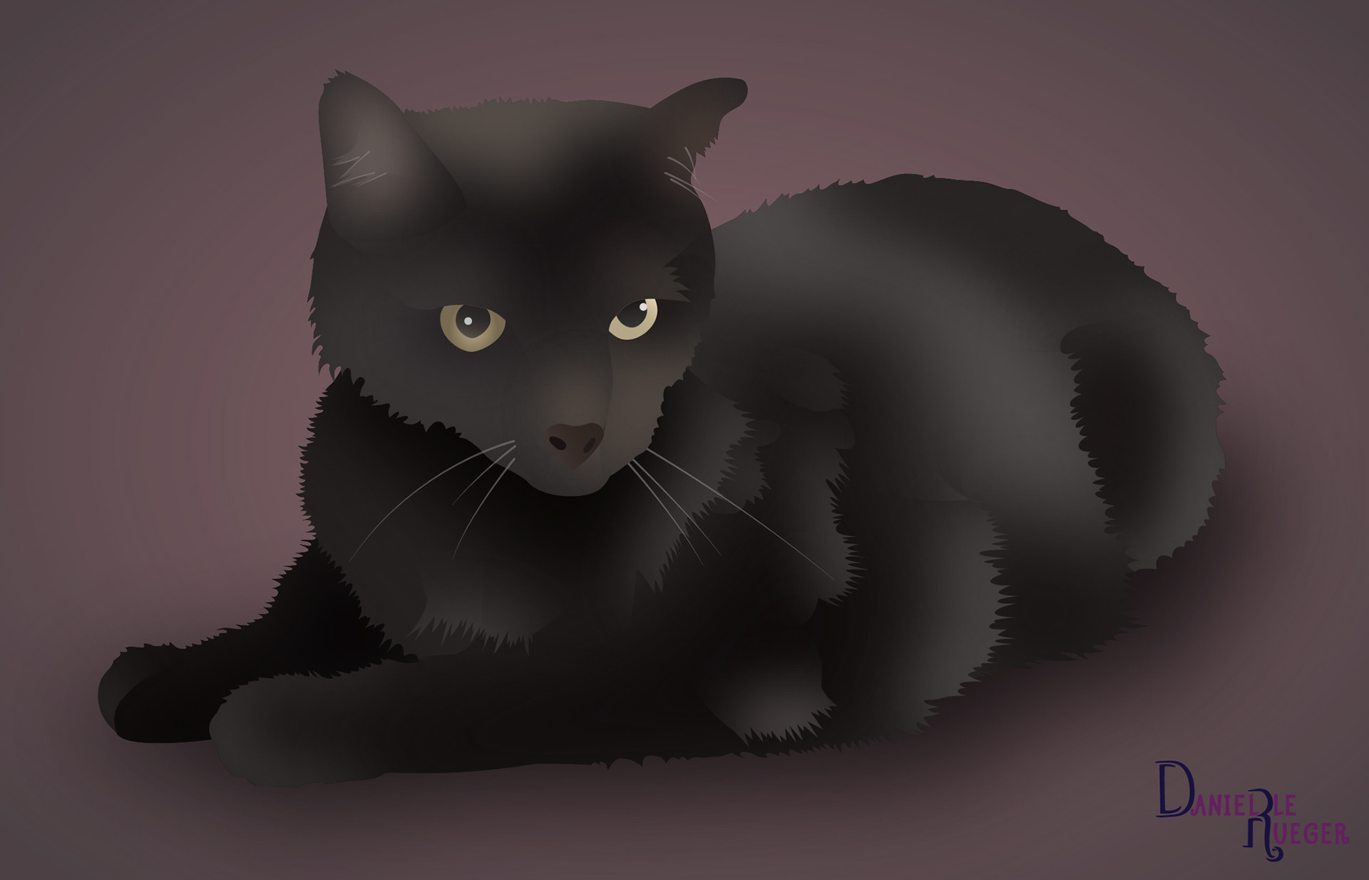 Pet Portrait: Black Cat