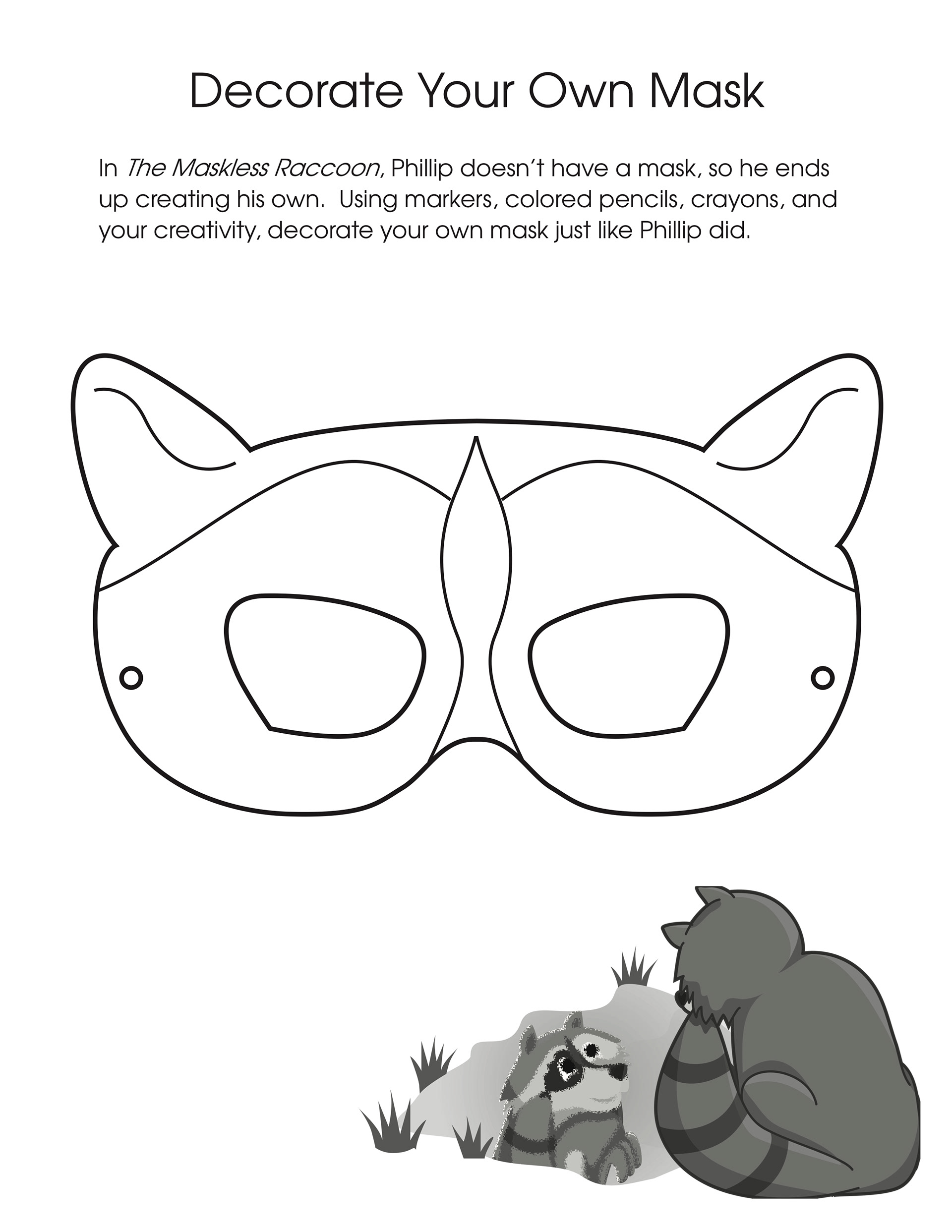 The Maskless Raccoon, Mask Decoration Activity