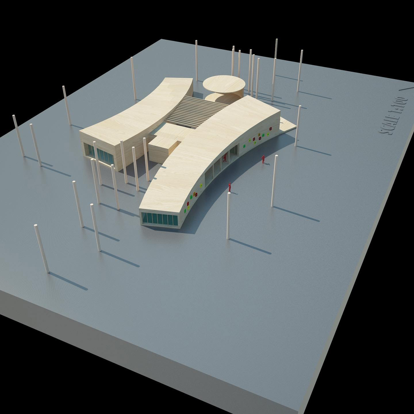 Aerial view, rendering for Atlantis Youth Centre, Tsai Design Studio, Cape Town