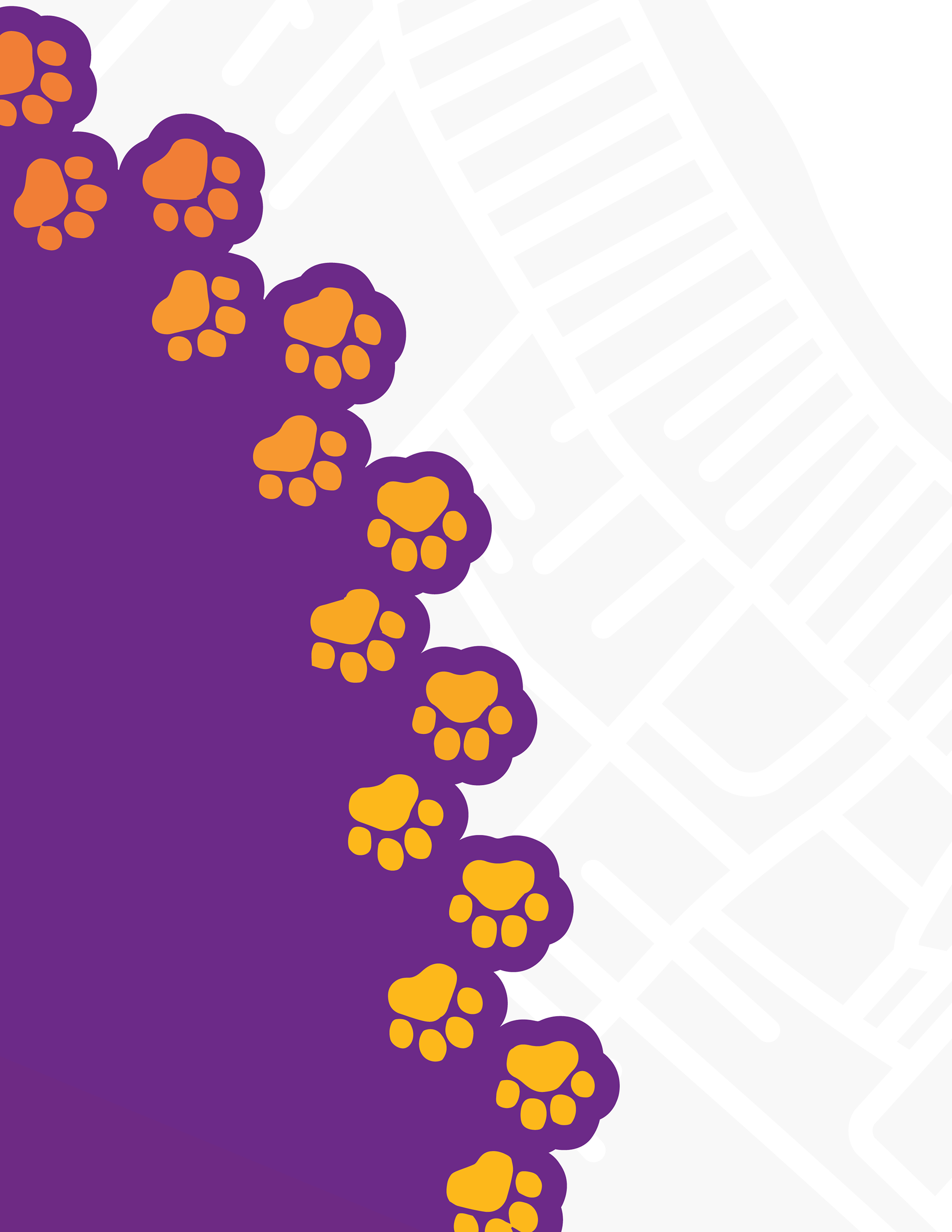 Back cover, continuing the pattern from the front cover and utilizing the other design motif on the side.