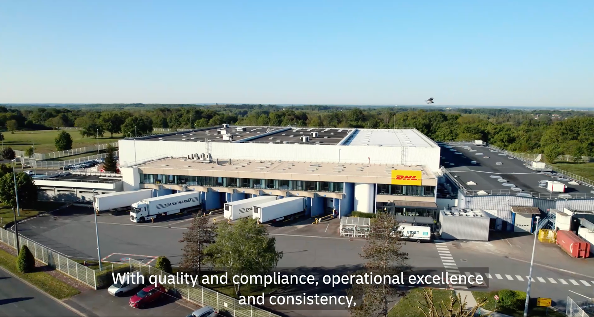 Drone Filming of a DHL HL site