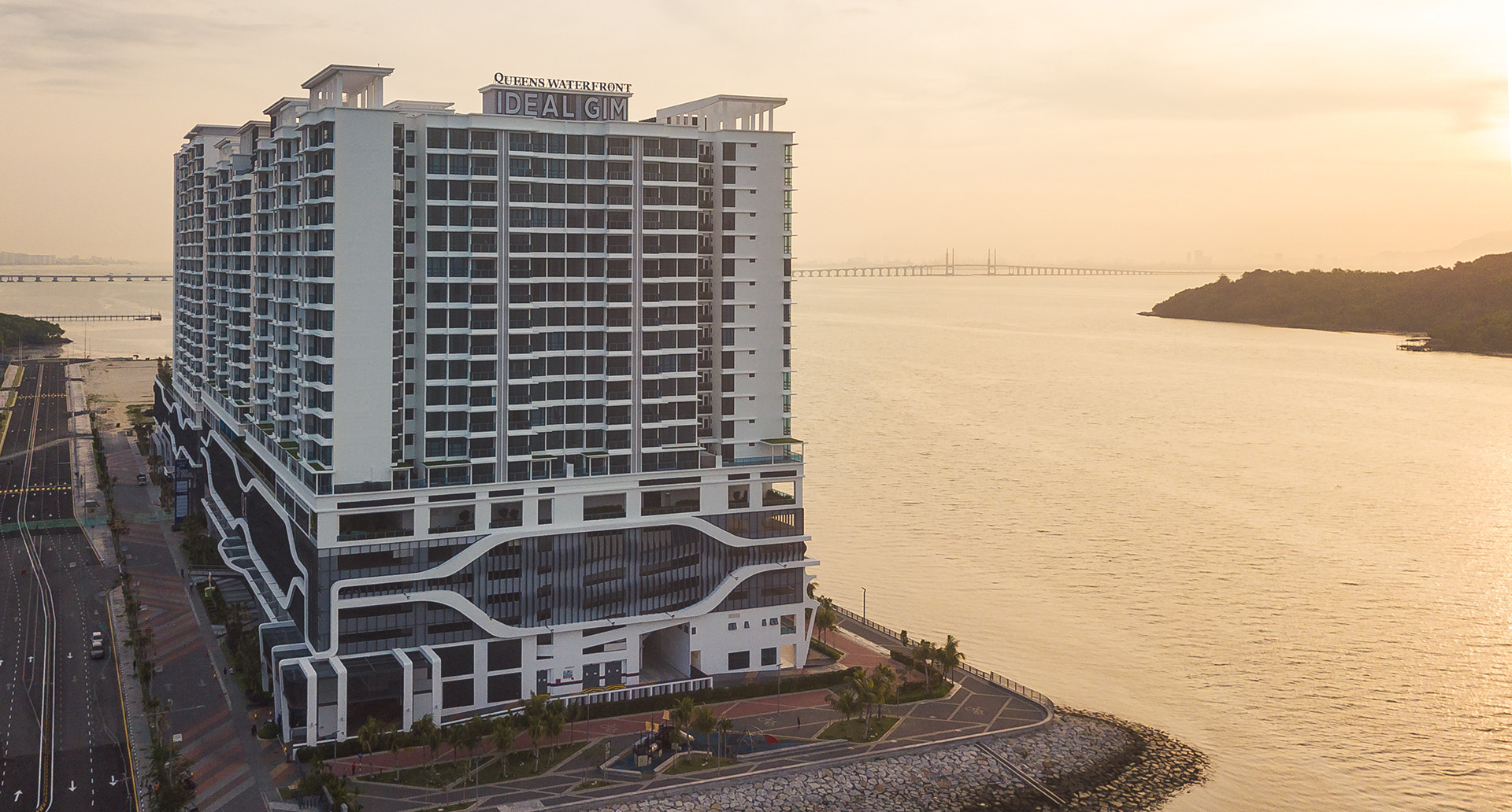 Queensbay Waterfront Aerial