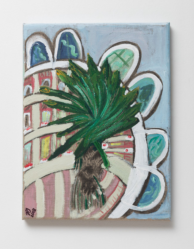 Eye of the Palm, Frobisher Crescent Acrylic and charcoal on canvas 40 x 30 x 2