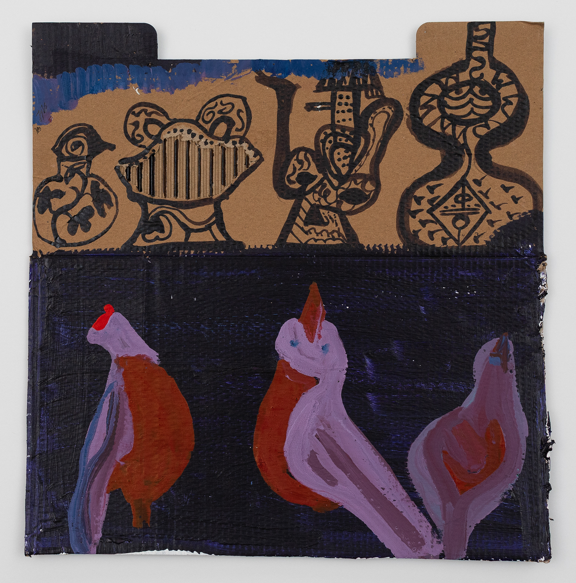 Historical Differences: Acrylic and Ink on Cardboard; 35 x 35cm