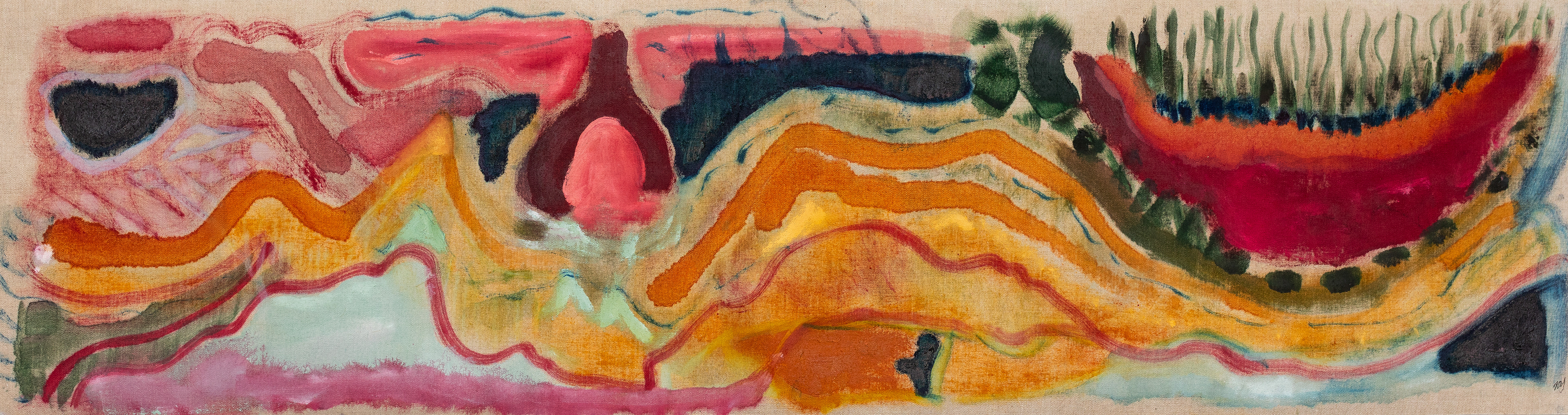 The Barbican Landscape Reimagined Past and Future: Oil on Linen; 31 x 28