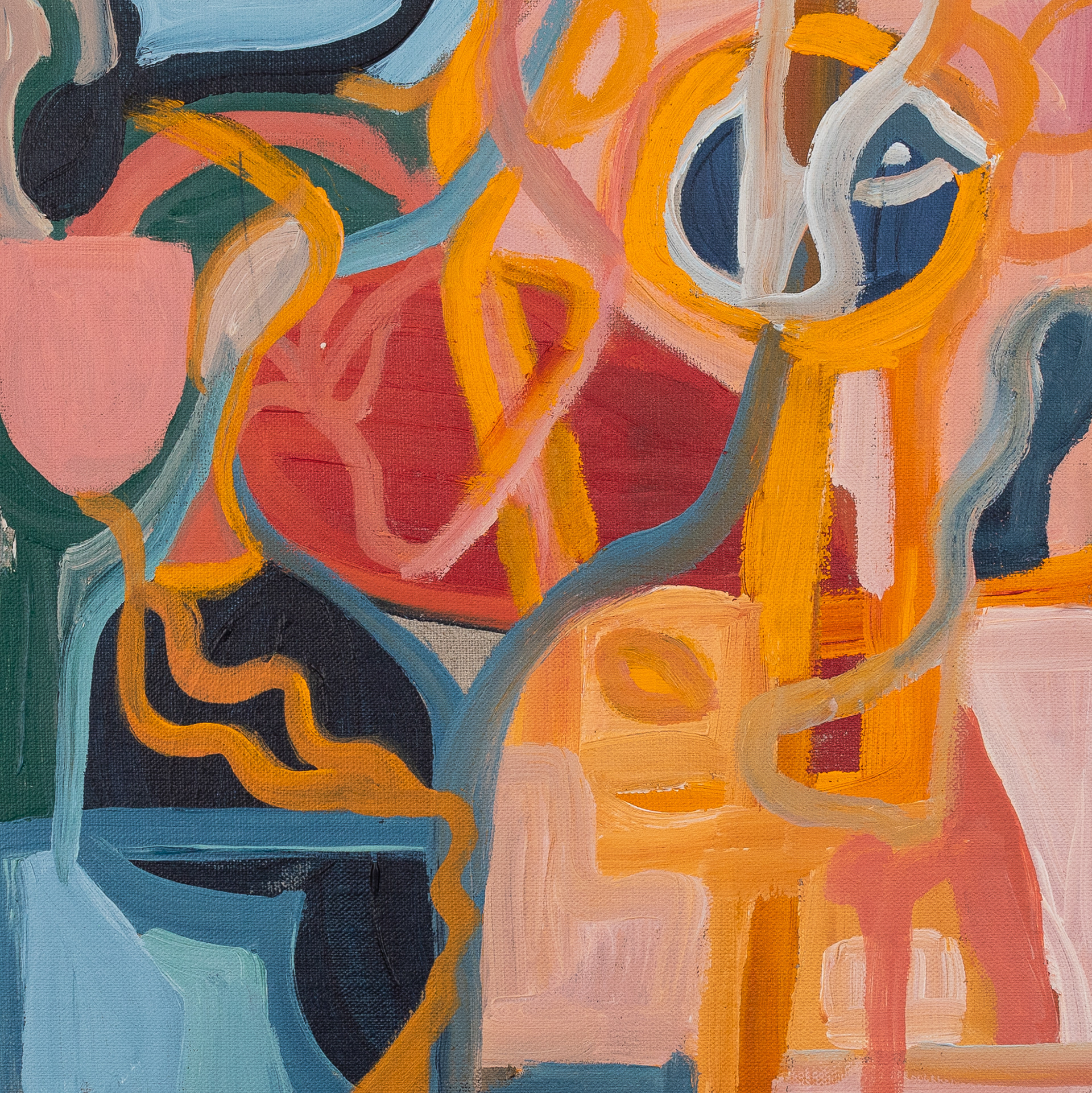 Conversation between Musicians: Acrylic on Canvas; 30 x 30