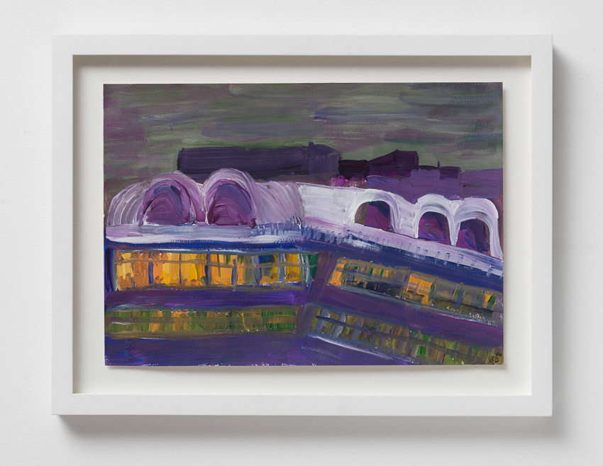 Purple nights over Defoe Acrylic on Paper 40 x 52 x 4